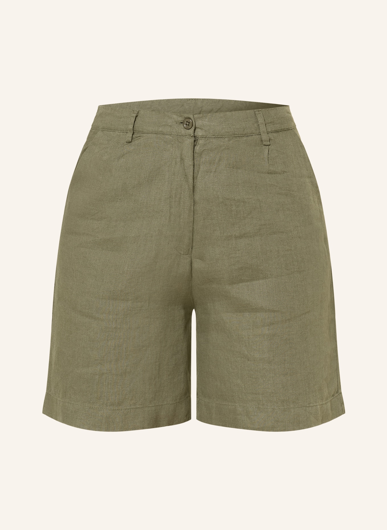 lilienfels Lněné šortky JONAS: OLIVOVÁ