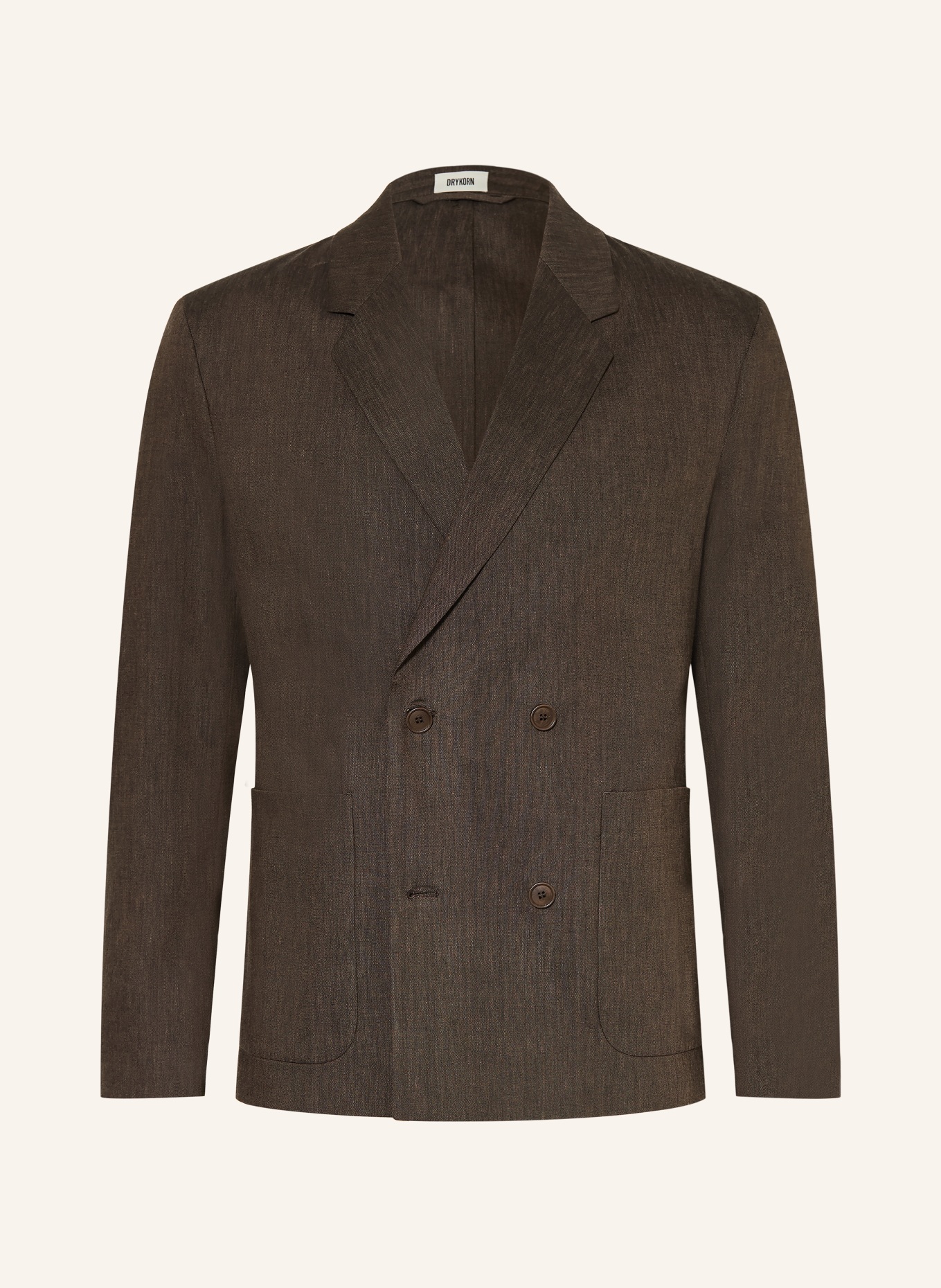 DRYKORN Veste de costume DOMARO coupe slim en lin: 1104 braun