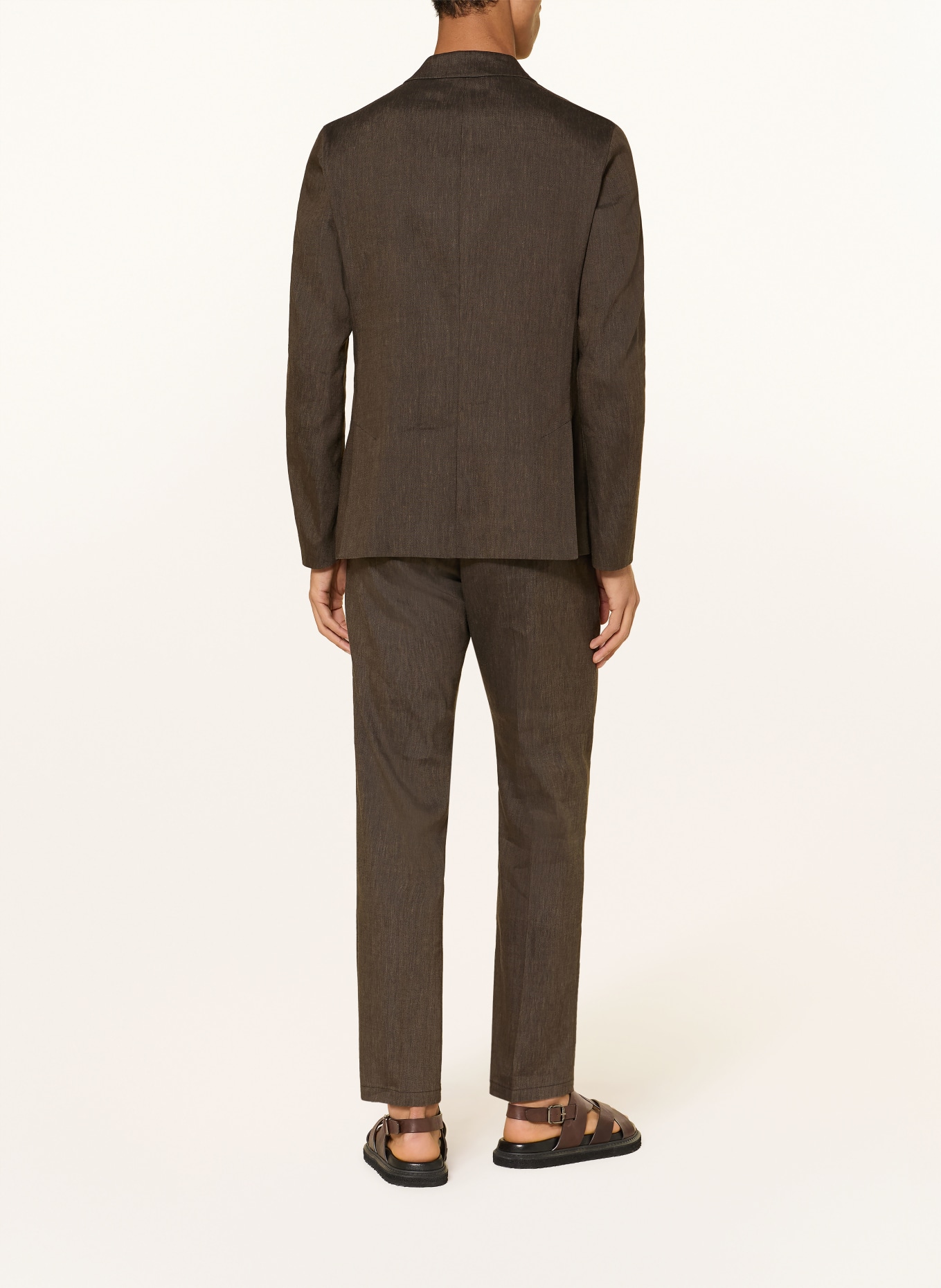 DRYKORN Veste de costume DOMARO coupe slim en lin: 1104 braun