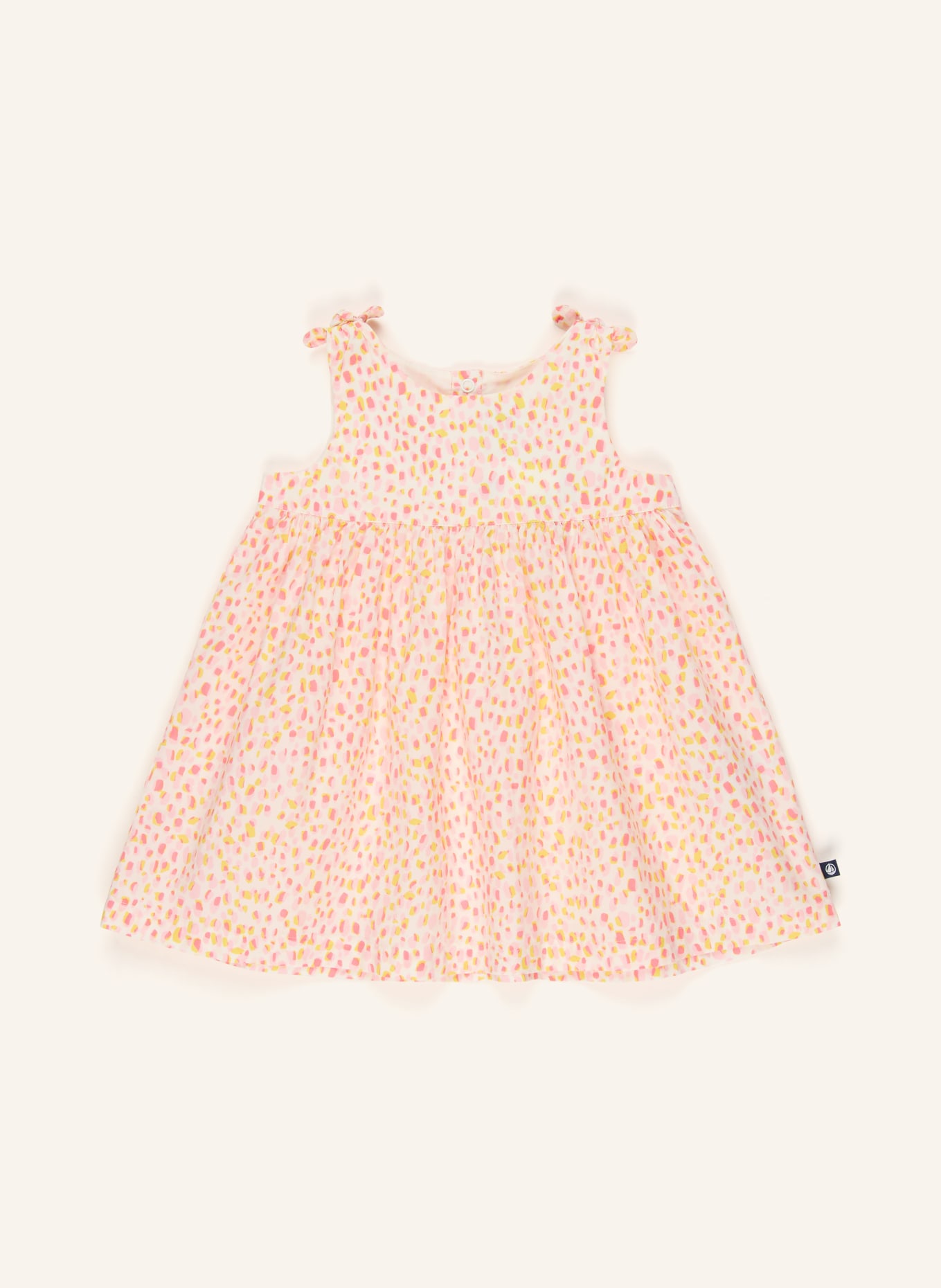 PETIT BATEAU Kleid: WEISS / ROSA / GELB