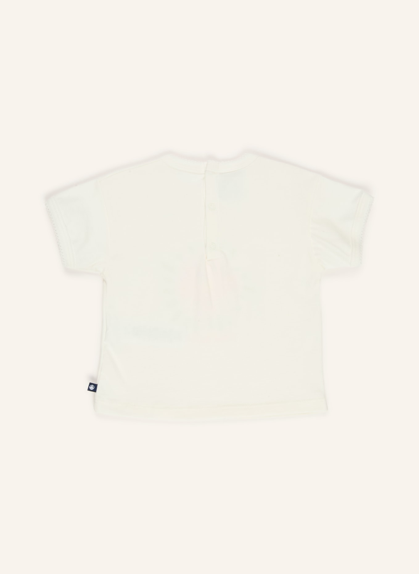 PETIT BATEAU T-shirt: ECRU / LICHTROOD / OLIJF