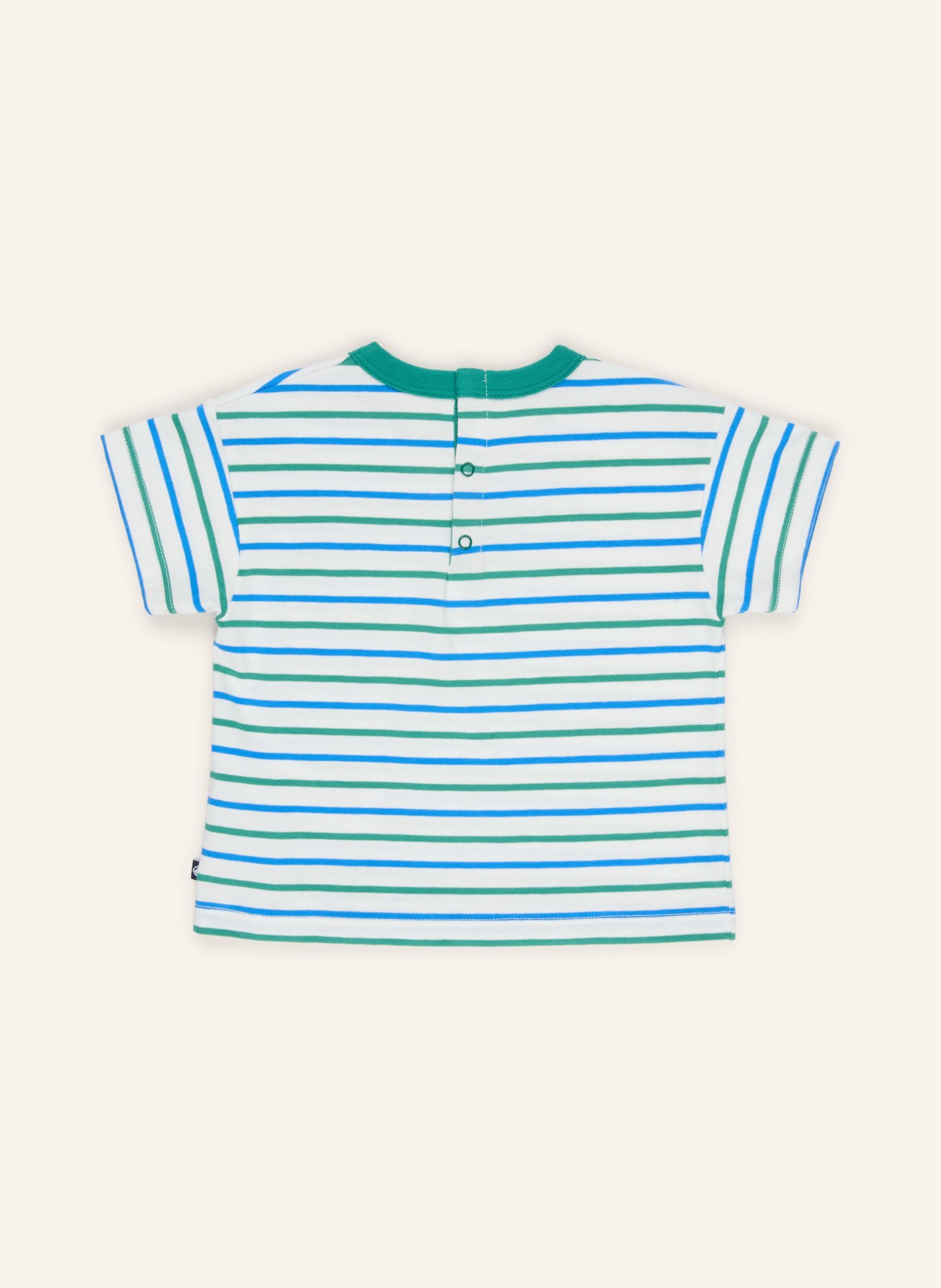 PETIT BATEAU T-shirt: WIT / GROEN / BLAUW