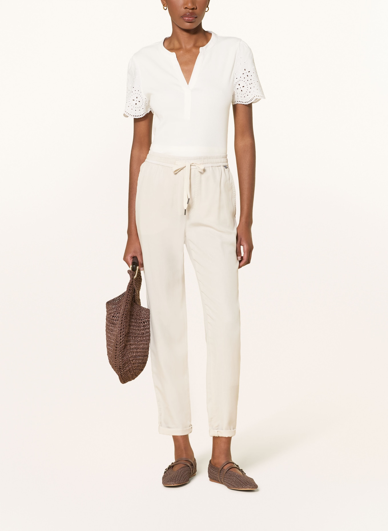 MARC CAIN RHODOS Jogging-Style Pants: 182 smoke