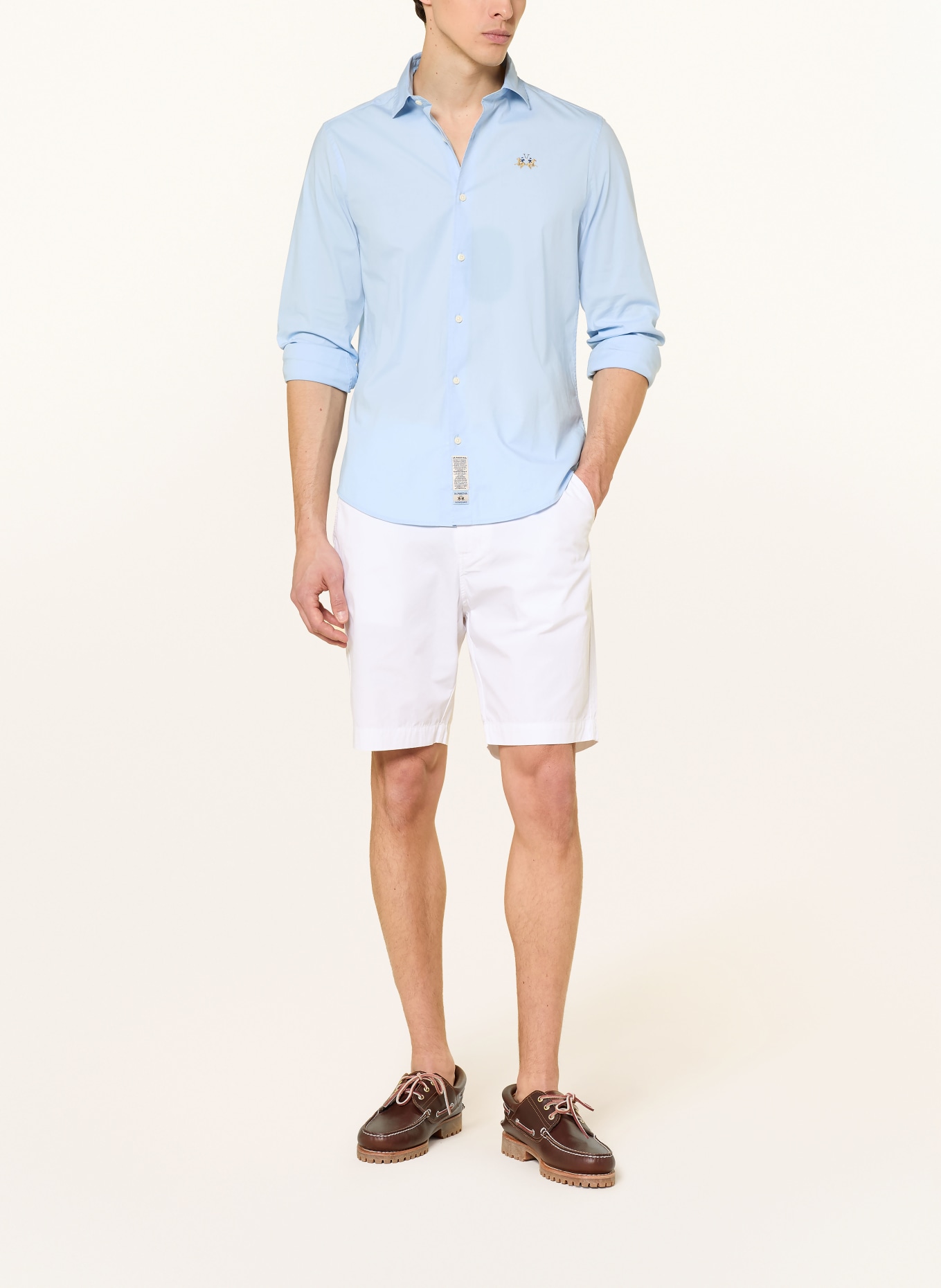 LA MARTINA Overhemd met normale pasvorm: LICHTBLAUW