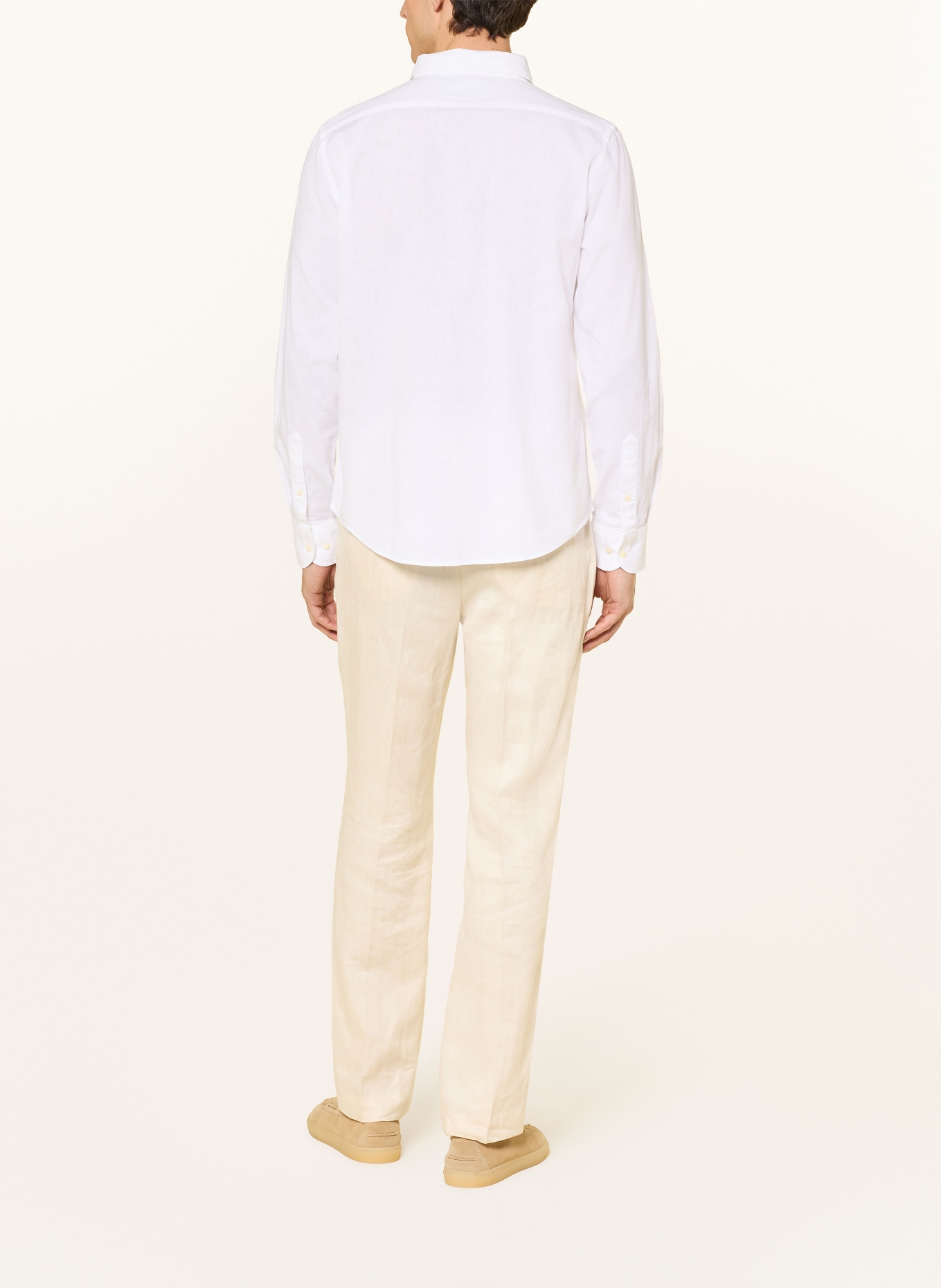 LA MARTINA Chemise coupe classique en lin: BLANC