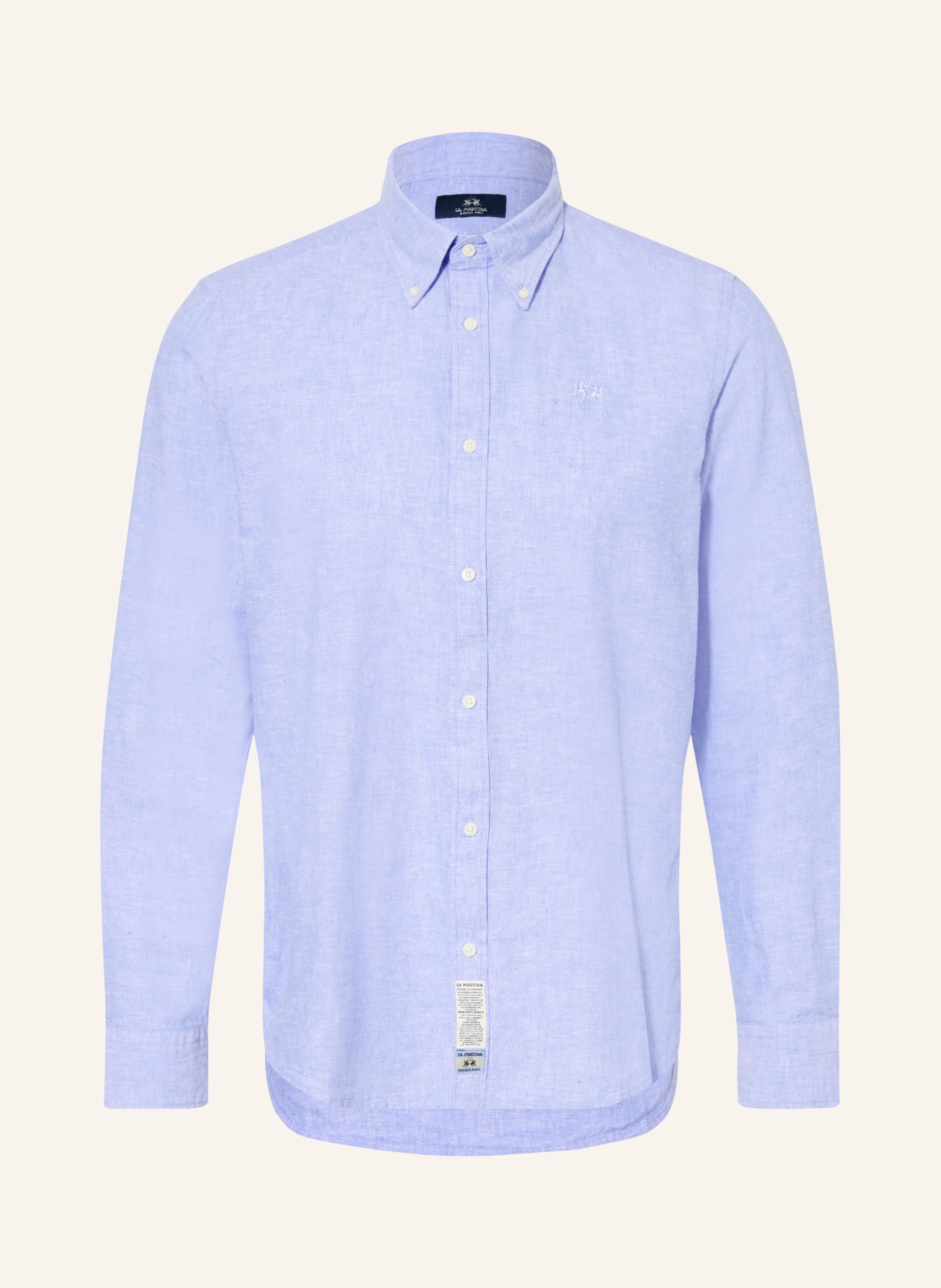 LA MARTINA Chemise coupe classique en lin: BLEU CLAIR