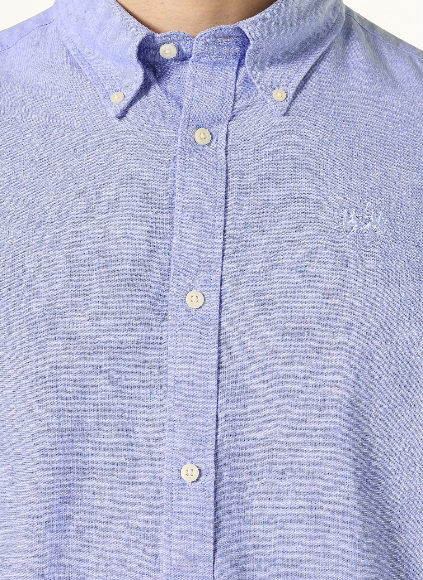 LA MARTINA Chemise coupe classique en lin: BLEU CLAIR