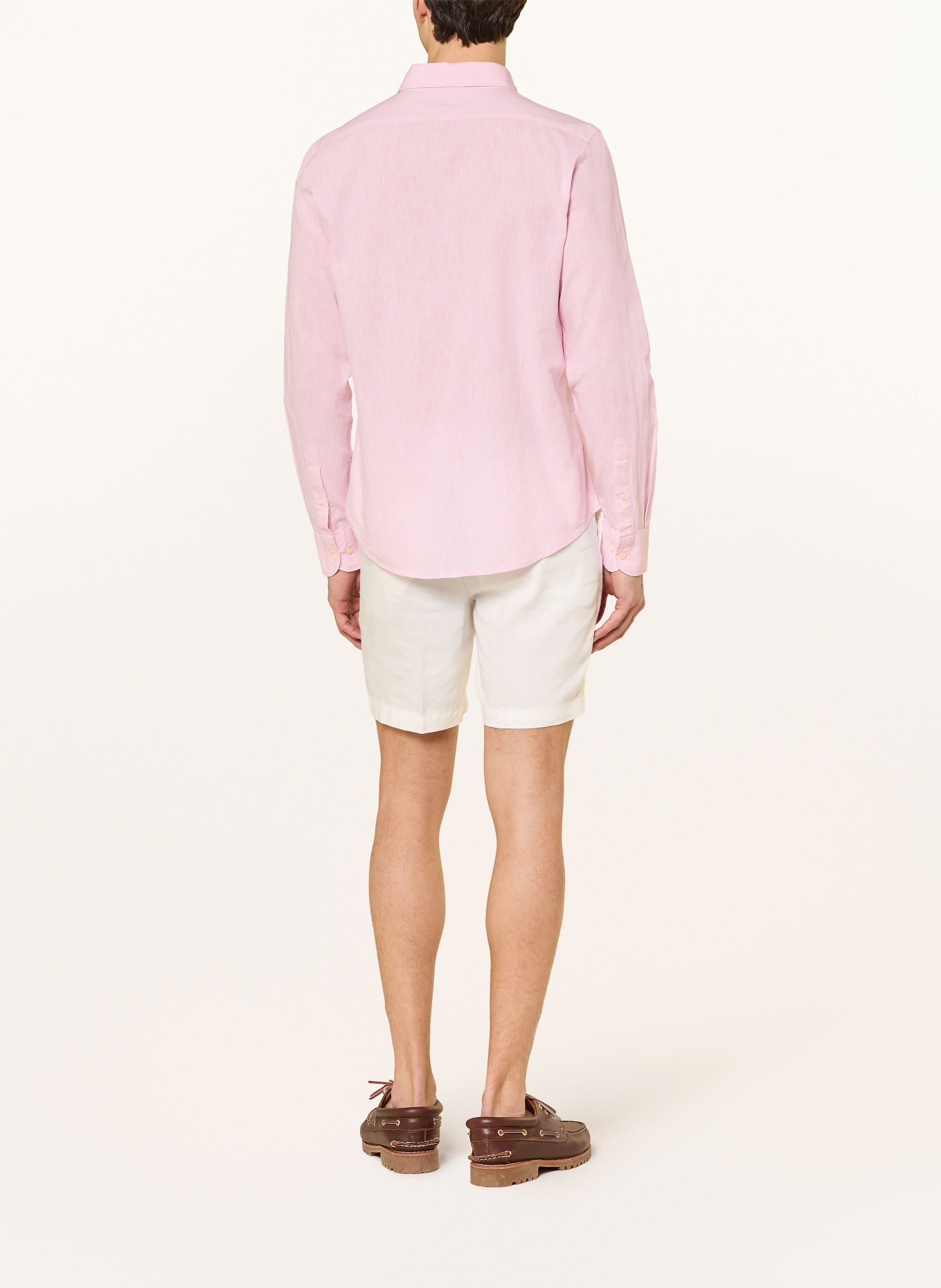 LA MARTINA Chemise coupe classique en lin: ROSE CLAIR