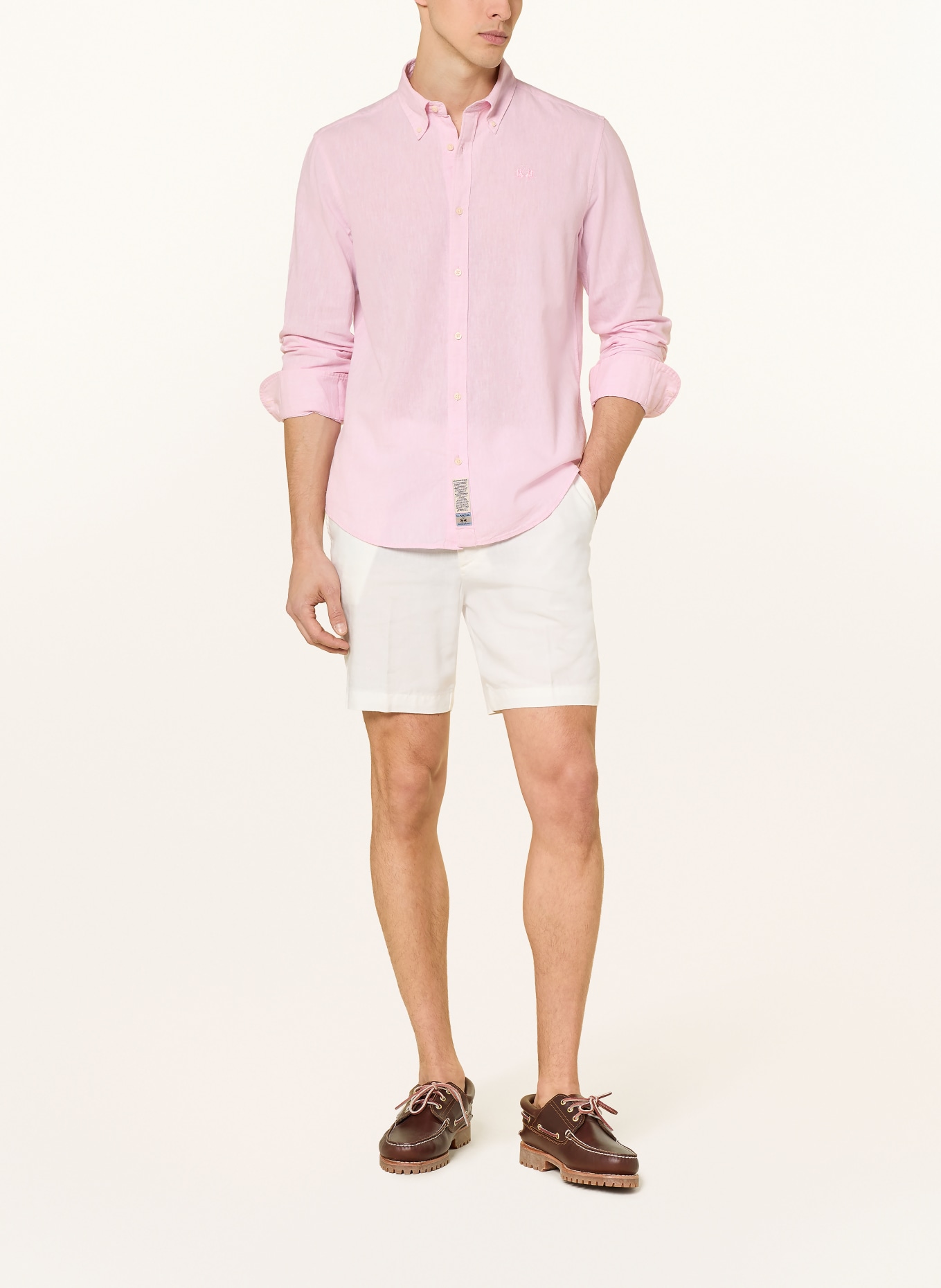 LA MARTINA Hemd Regular Fit mit Leinen: ROSA