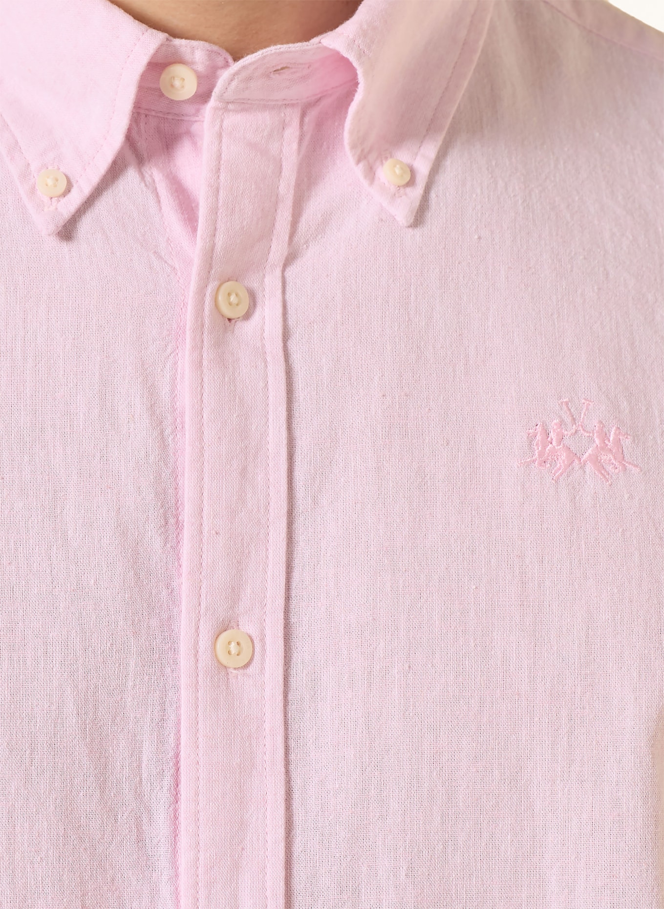 LA MARTINA Hemd Regular Fit mit Leinen: ROSA