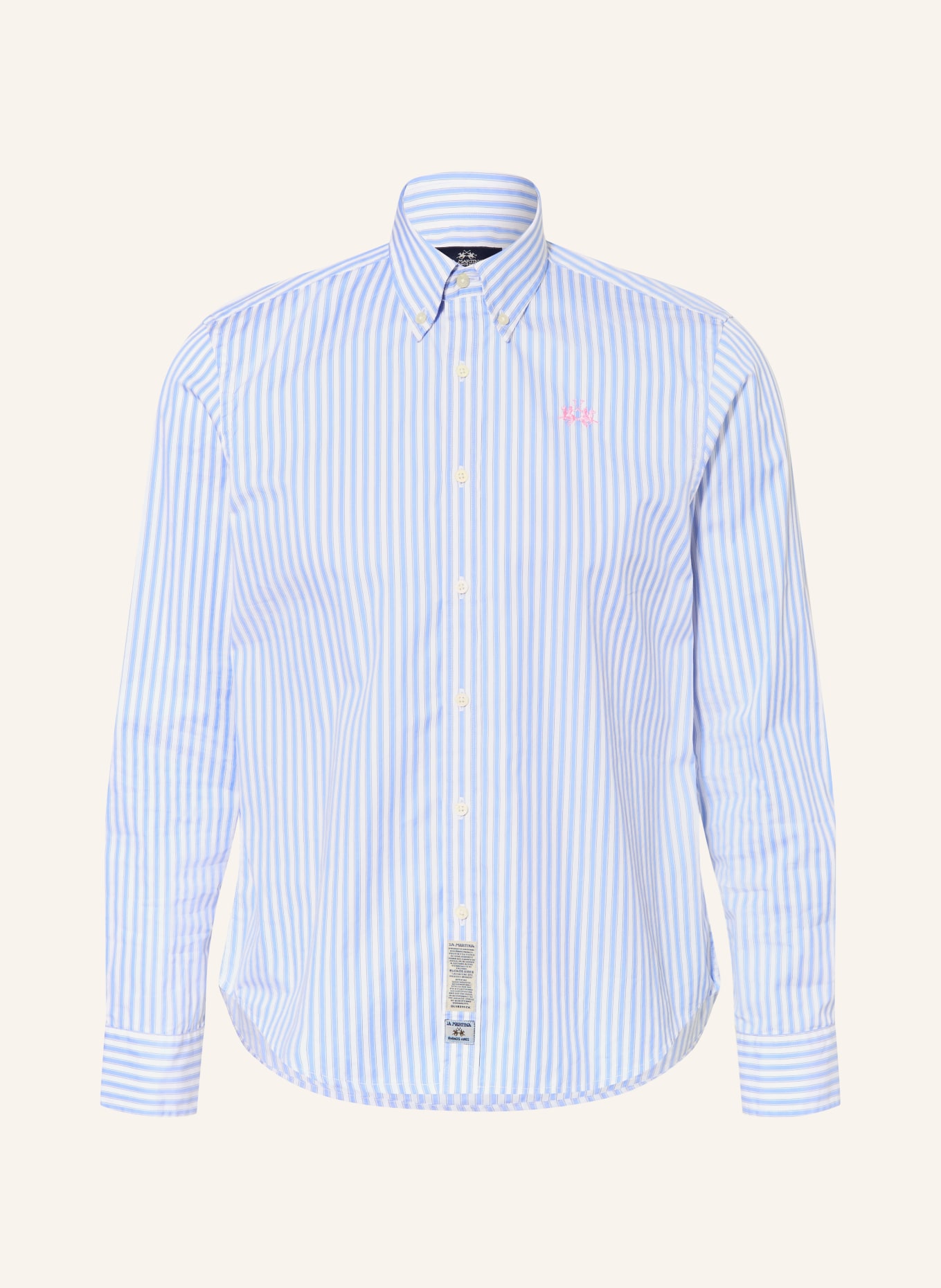 LA MARTINA Chemise coupe classique: BLEU CLAIR / BLANC