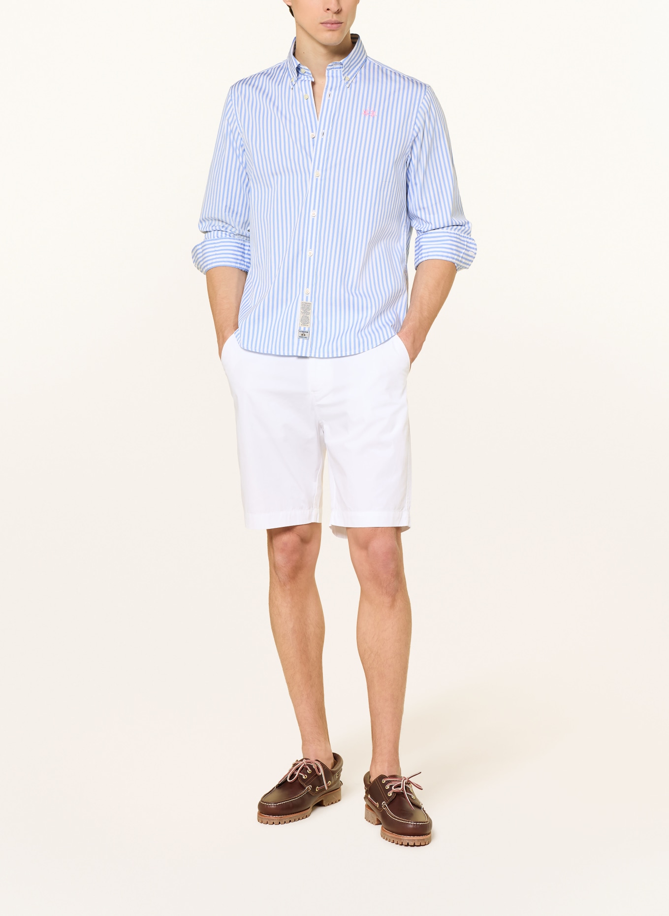 LA MARTINA Chemise coupe classique: BLEU CLAIR / BLANC