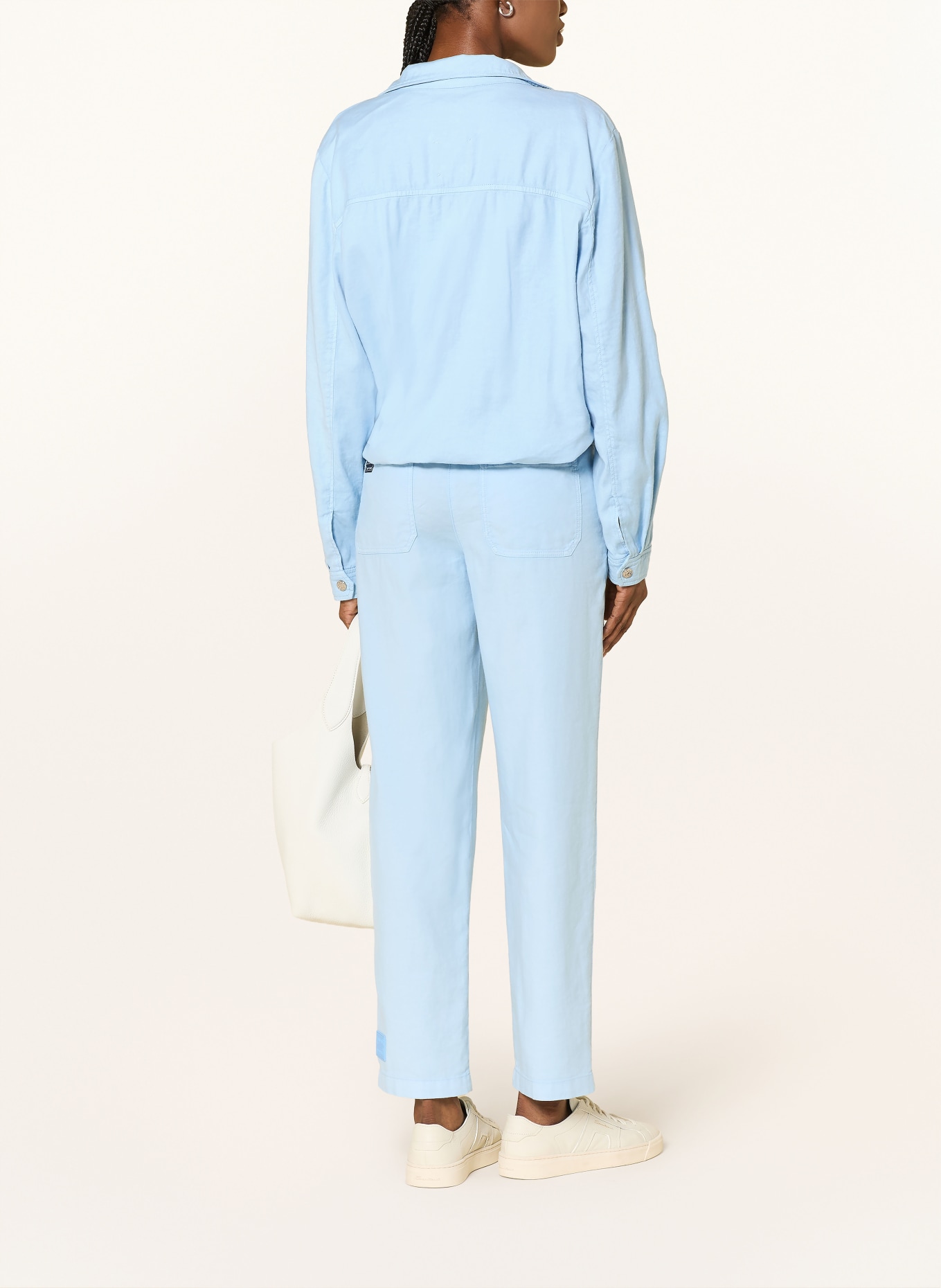 MARC CAIN RANCHI pants with linen: 362 little boy blue