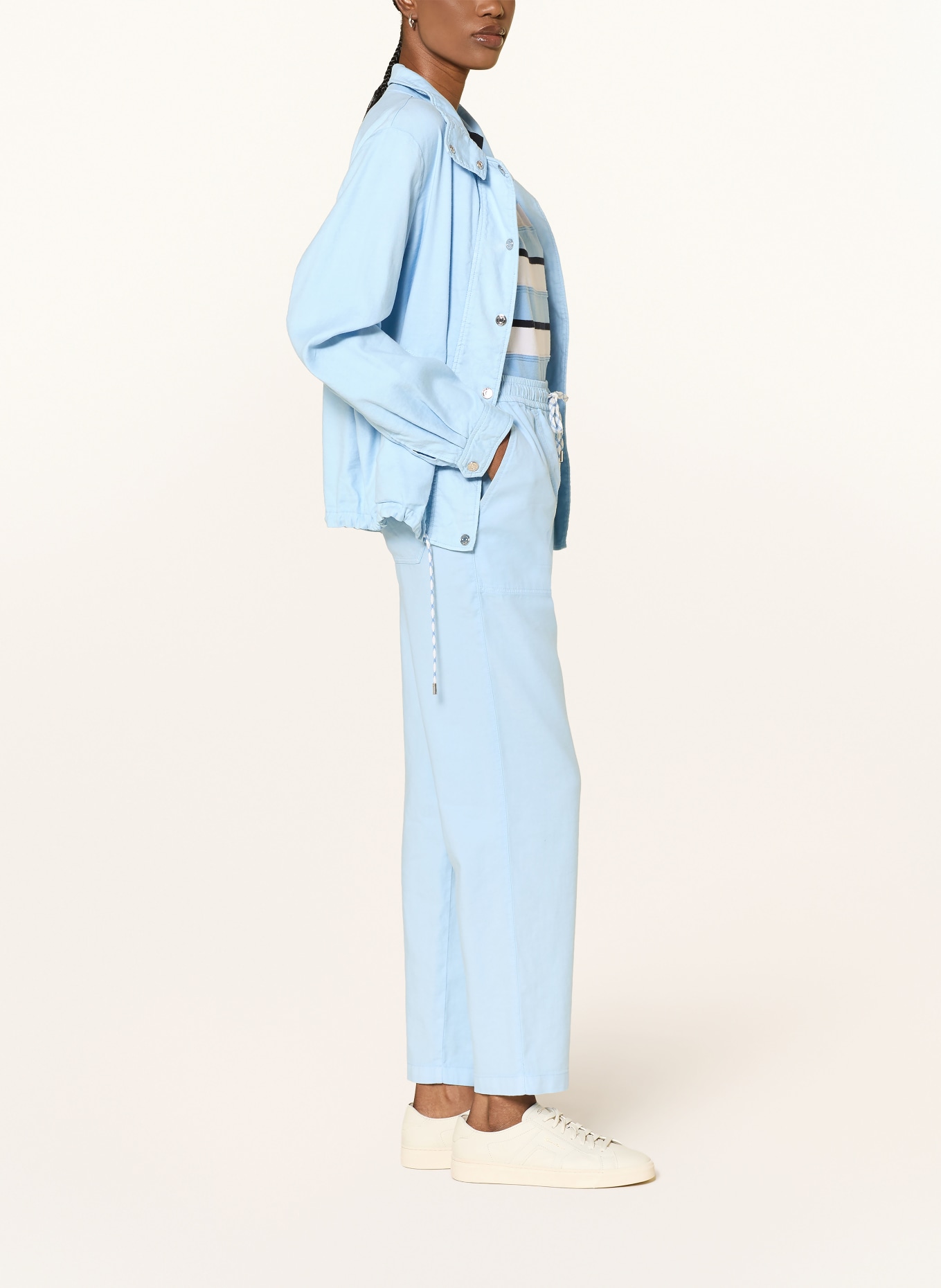 MARC CAIN RANCHI pants with linen: 362 little boy blue