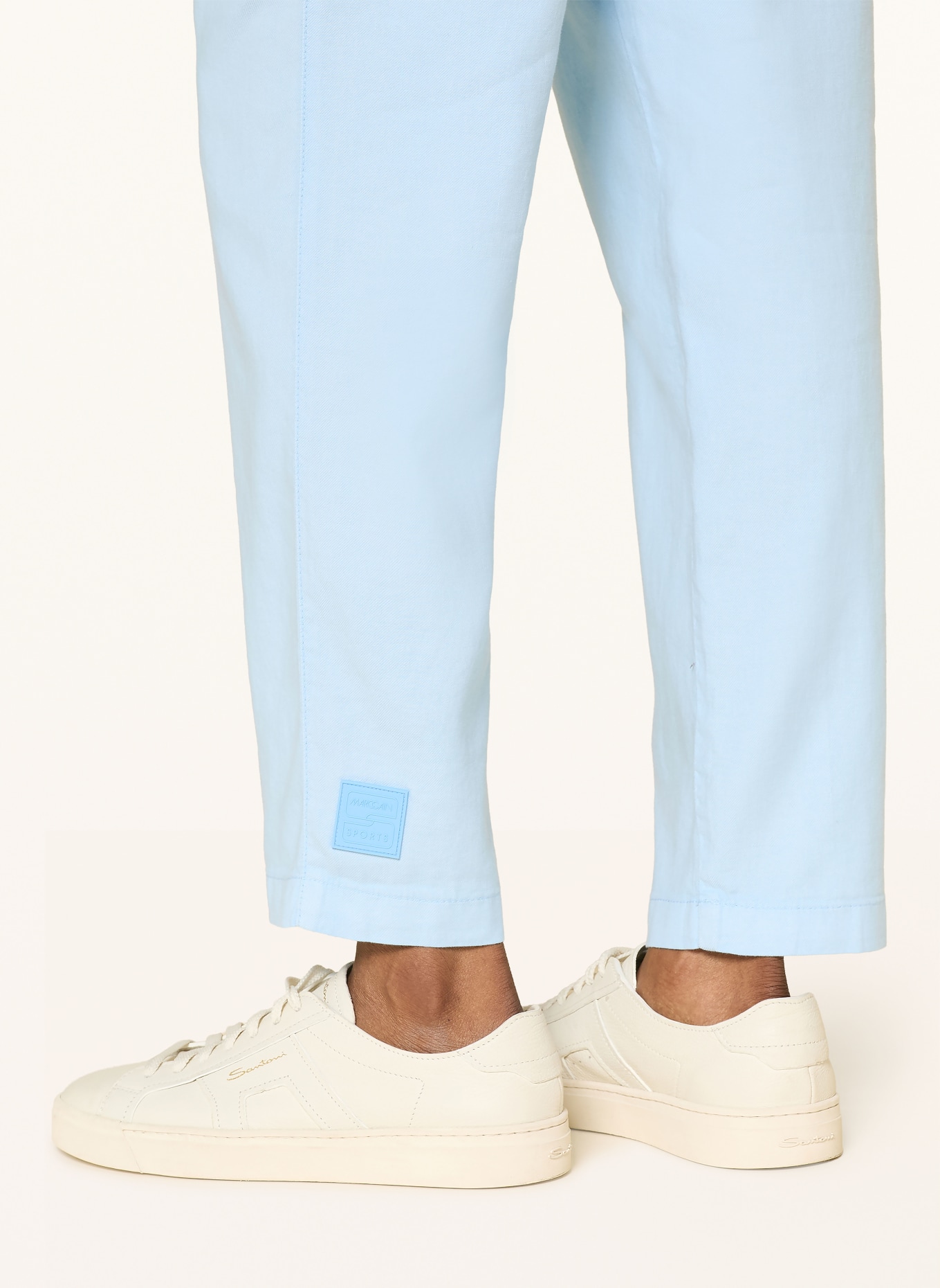 MARC CAIN RANCHI pants with linen: 362 little boy blue