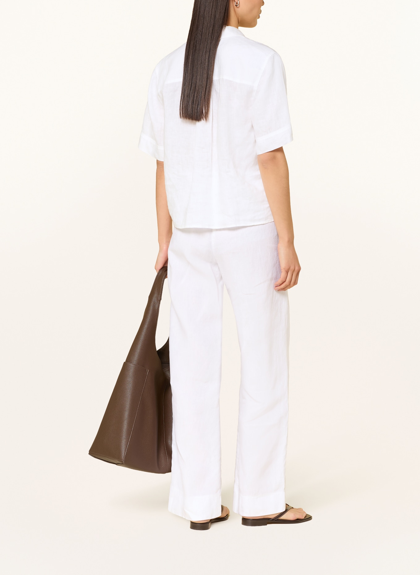 BRAX Marlenehose FARINA aus Leinen: WEISS