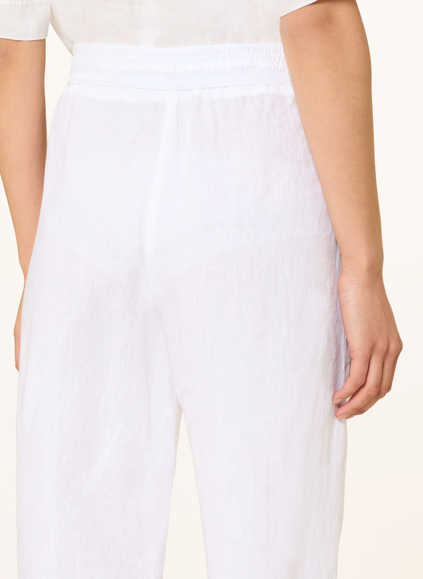 BRAX Marlenehose FARINA aus Leinen: WEISS