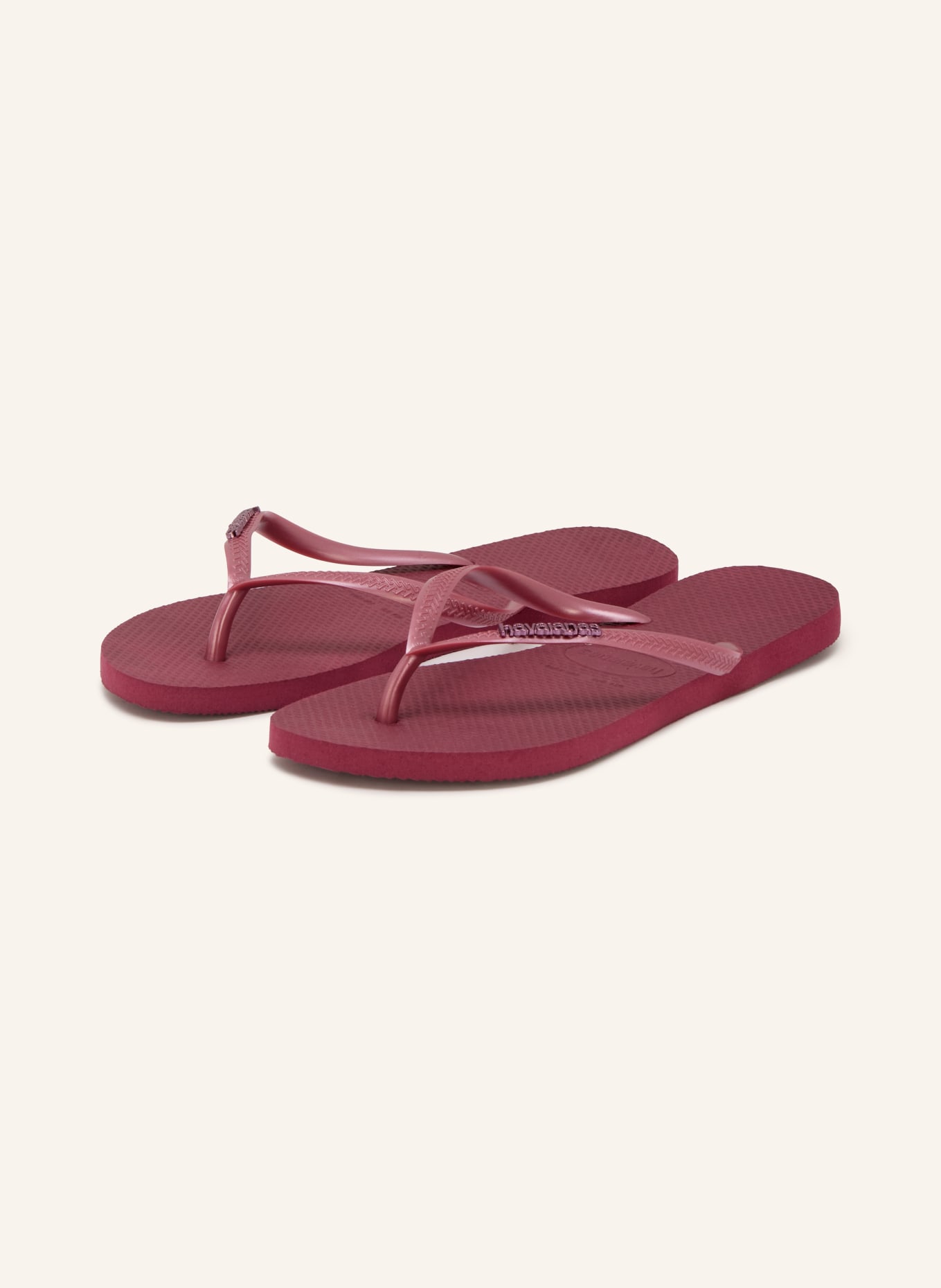 havaianas Séparateurs d'orteils SLIM LOGO METALLIC: ROUGE FONCÉ / VIEUX ROSE