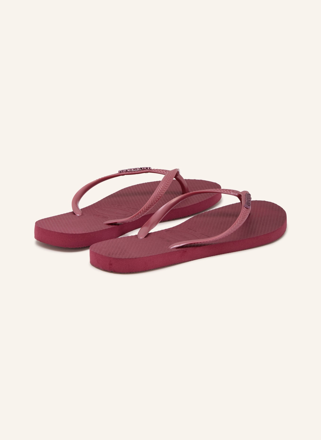 havaianas Séparateurs d'orteils SLIM LOGO METALLIC: ROUGE FONCÉ / VIEUX ROSE