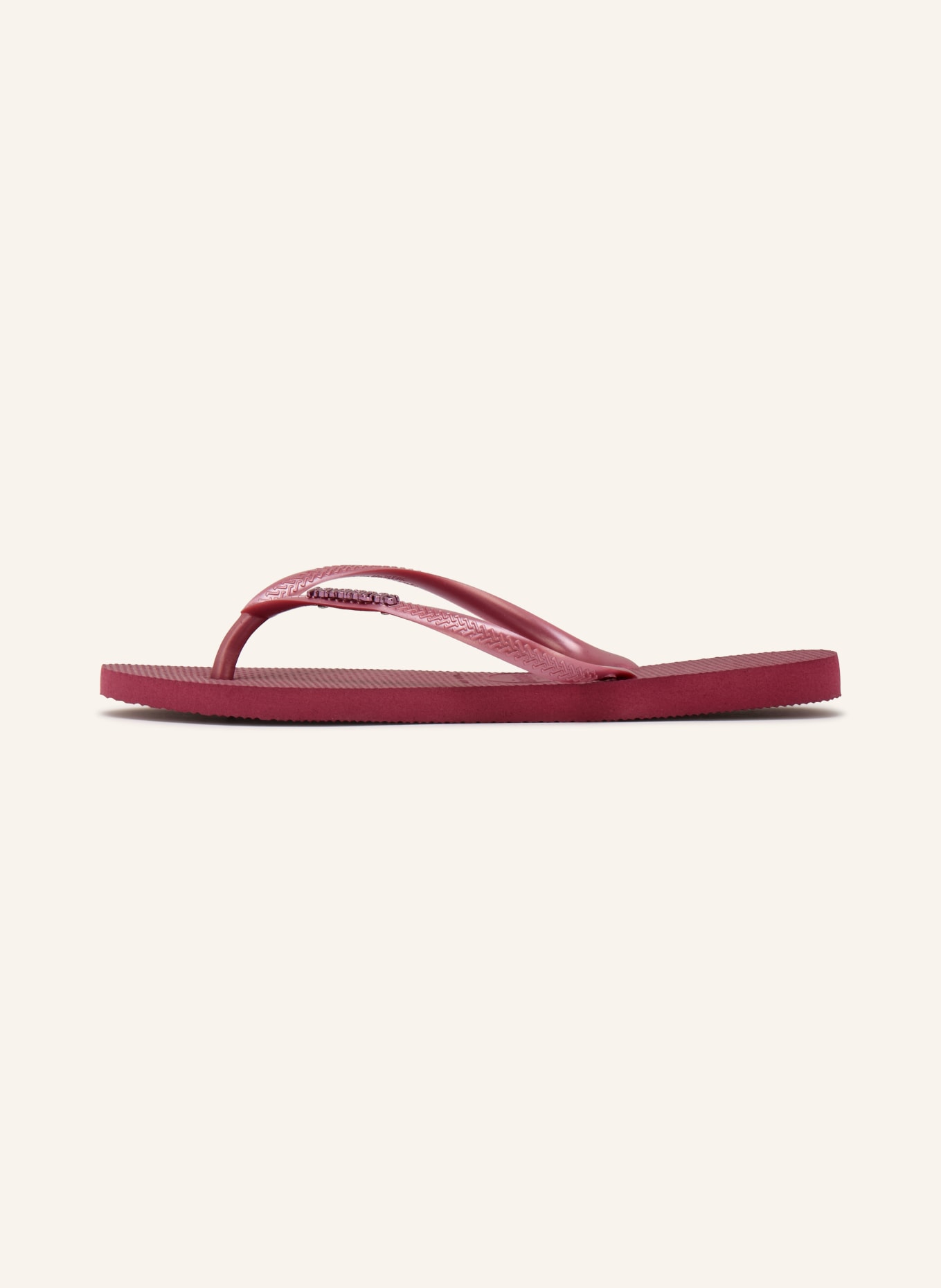 havaianas Séparateurs d'orteils SLIM LOGO METALLIC: ROUGE FONCÉ / VIEUX ROSE
