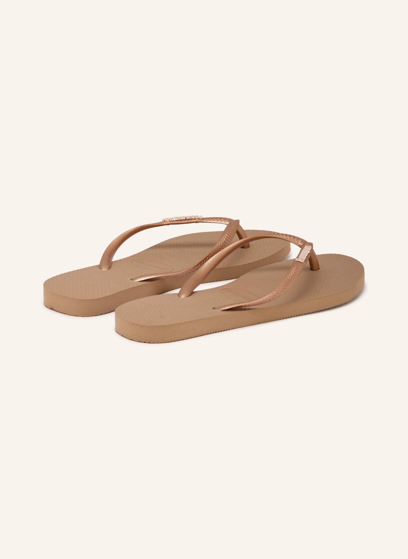 havaianas Séparateurs d'orteils SLIM LOGO METALLIC: BEIGE