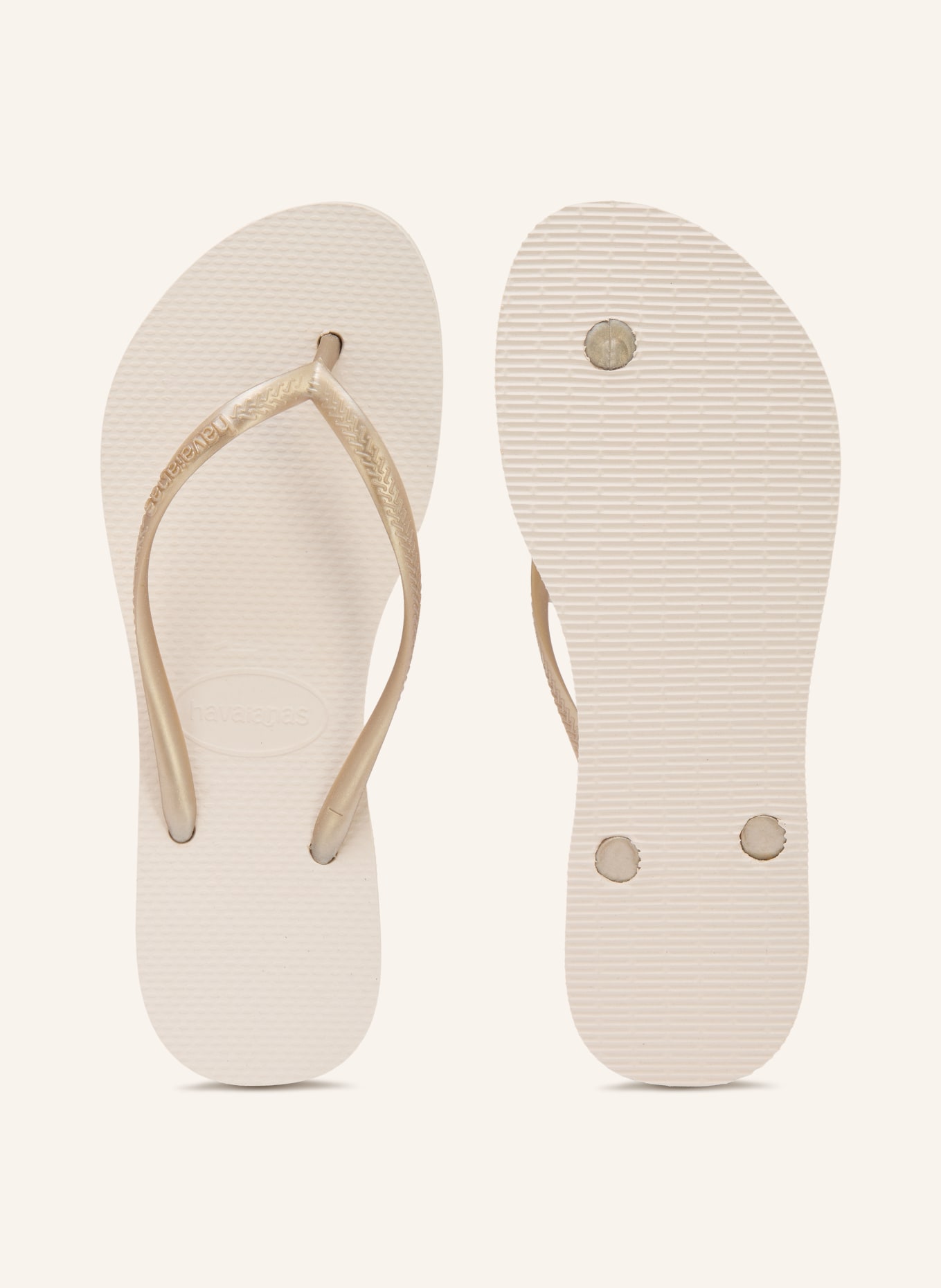 havaianas Séparateurs d'orteils SLIM: CRÈME / TAUPE
