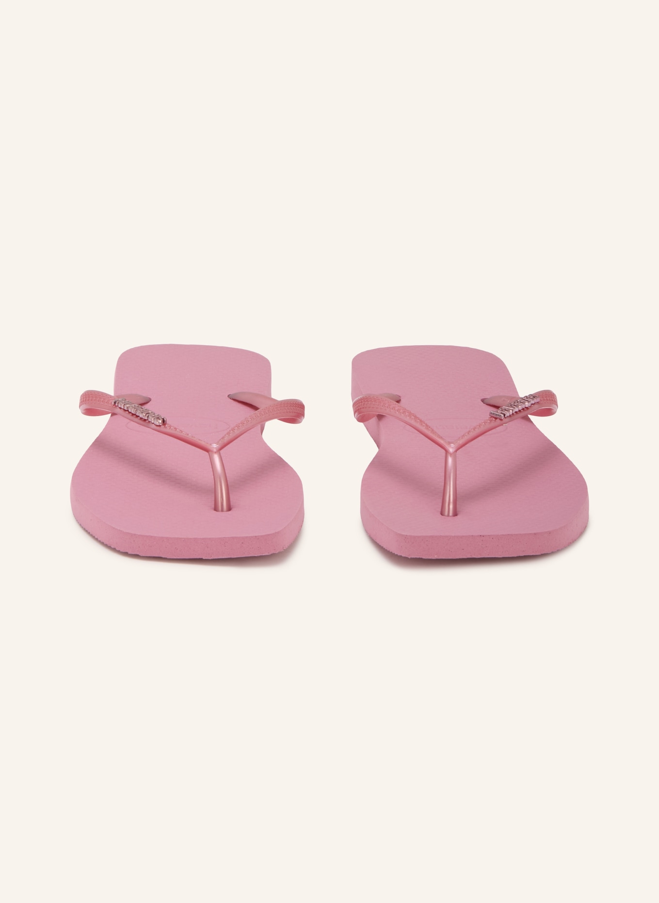 havaianas Séparateurs d'orteils SLIM SQUARE LOGO METALLIC: VIEUX ROSE