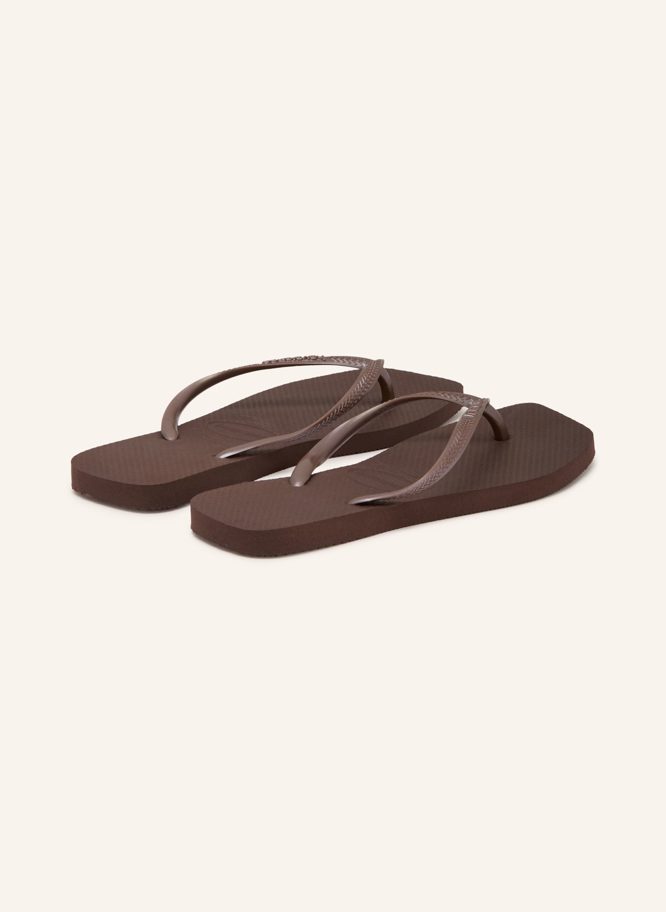 havaianas Sandales à orteils séparés SLIM SQUARE: MARRON FONCÉ / TAUPE