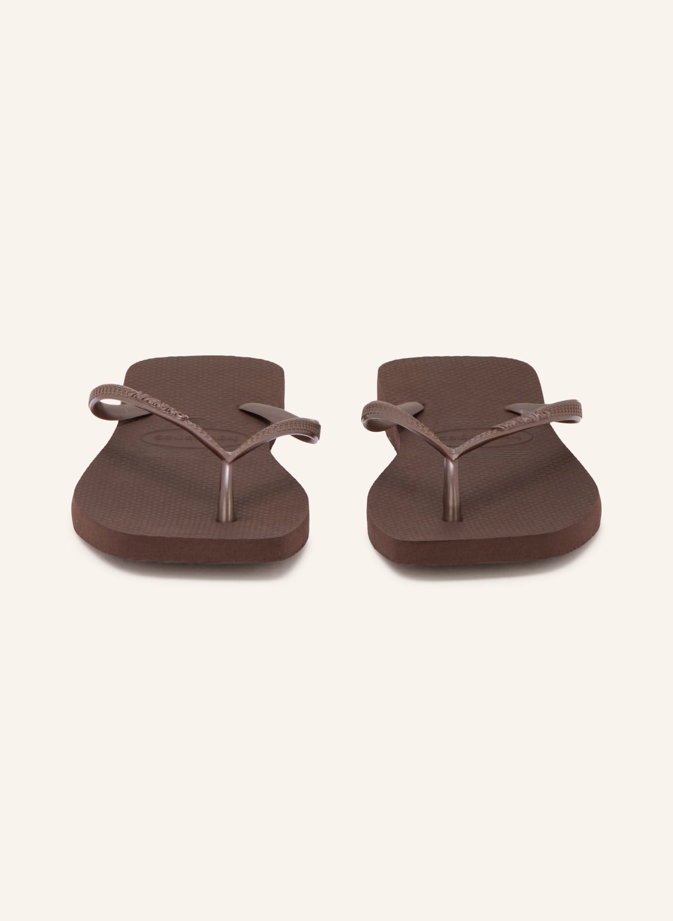 havaianas Sandales à orteils séparés SLIM SQUARE: MARRON FONCÉ / TAUPE