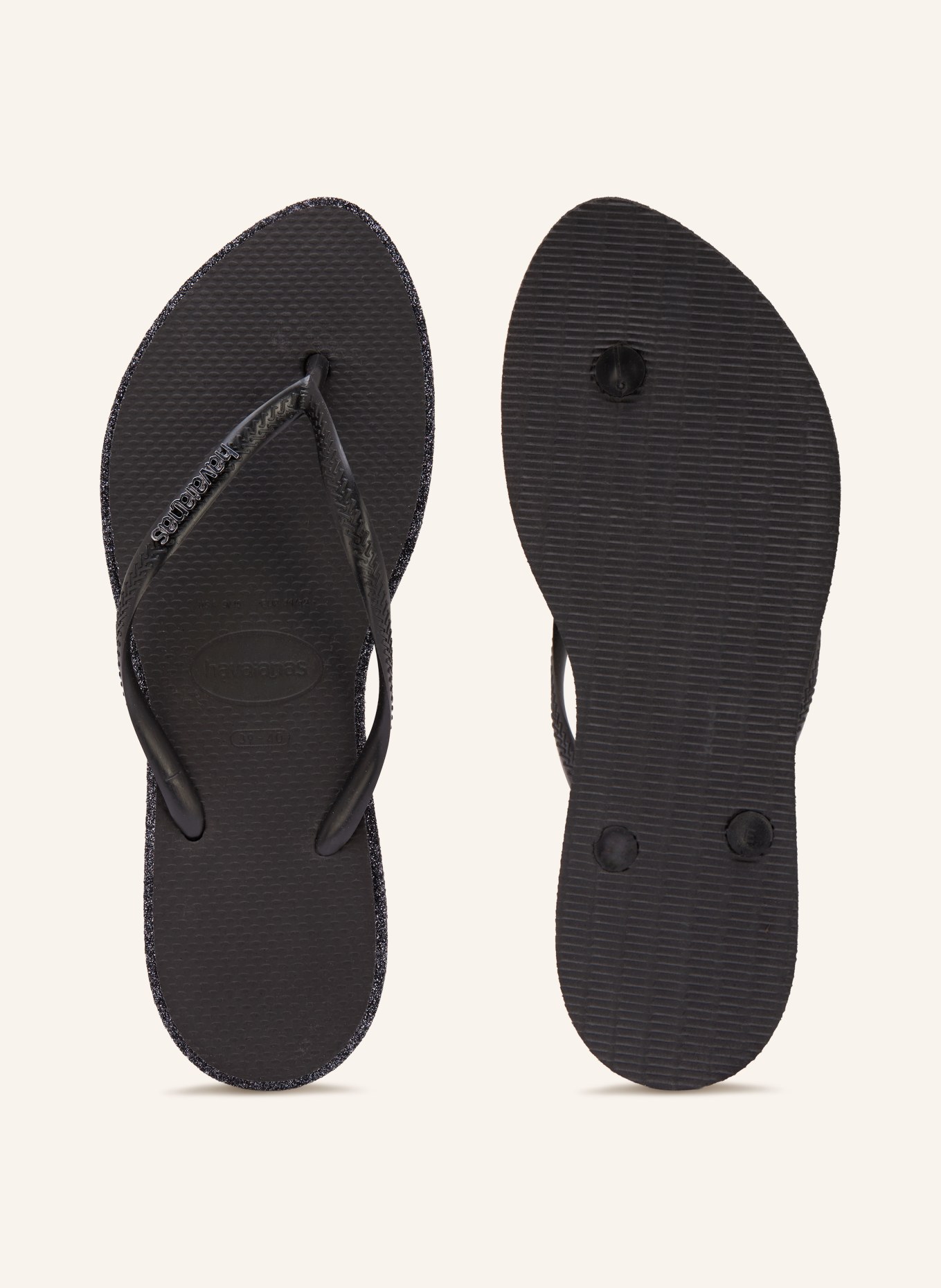 havaianas Séparateurs d'orteils SLIM POINT GLITTER: NOIR