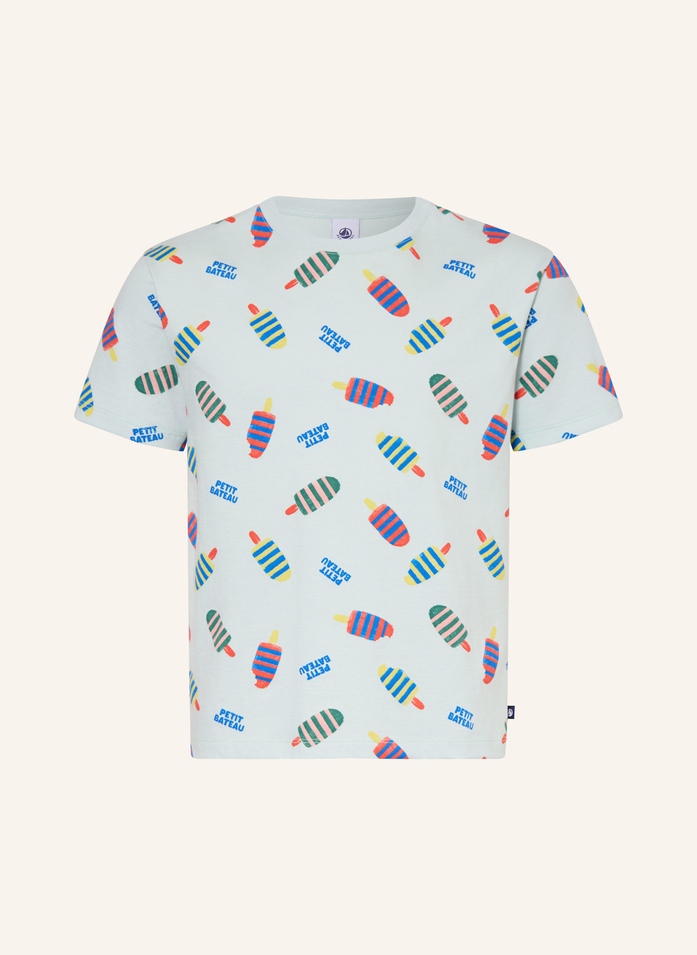 PETIT BATEAU T-shirt: MENTHE / ROUGE / BLEU