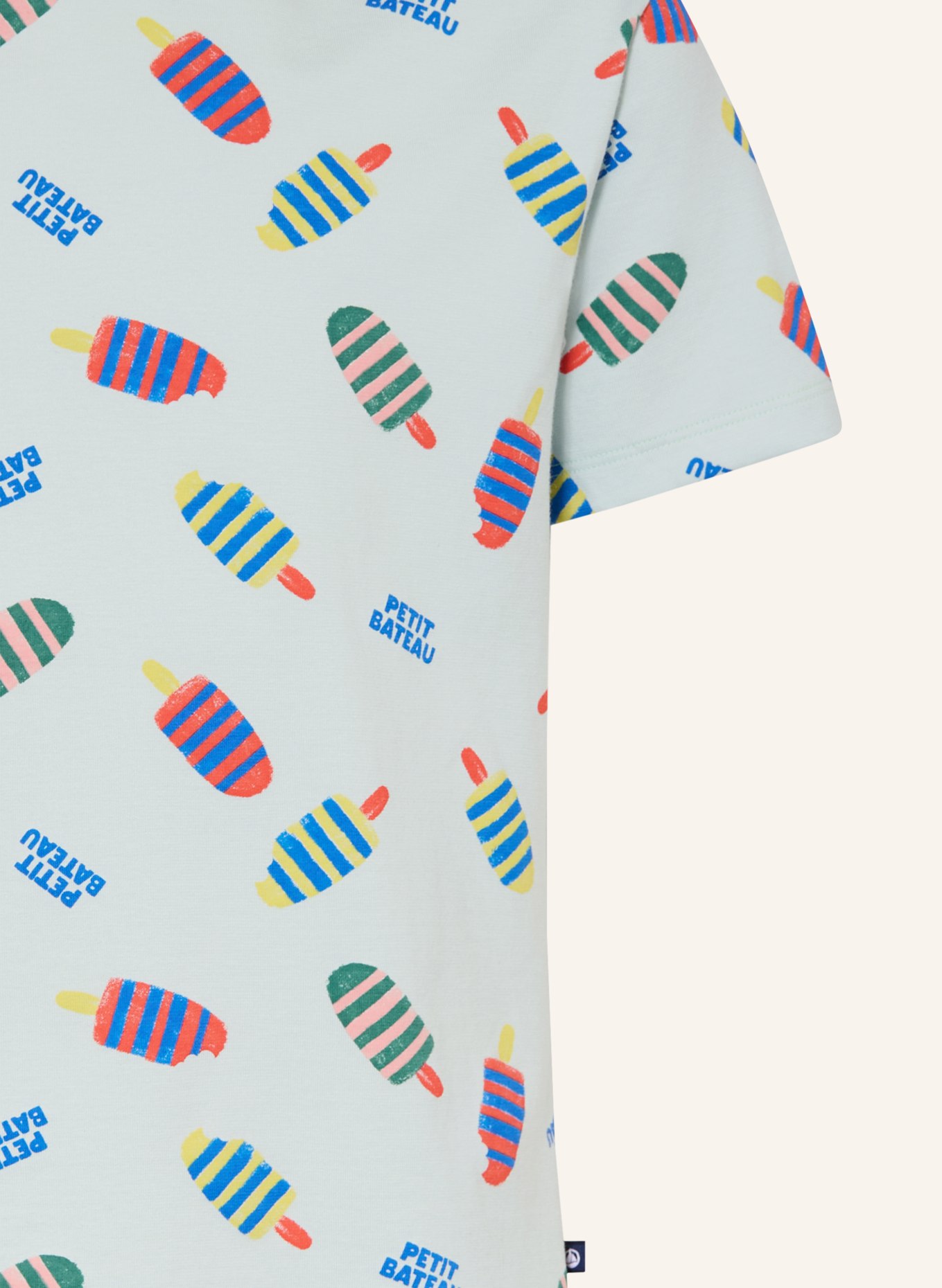 PETIT BATEAU T-shirt: MENTHE / ROUGE / BLEU