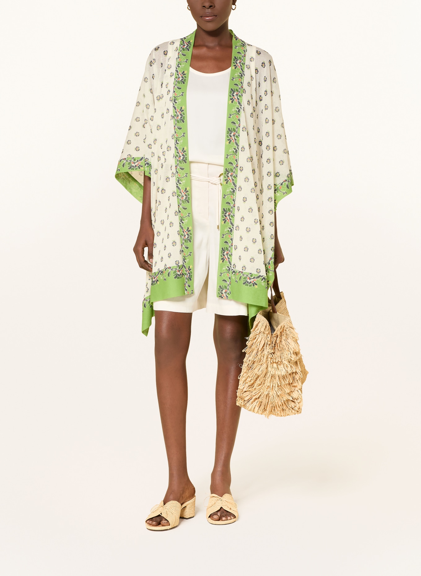 MARC CAIN Cape: 112 bright ecru