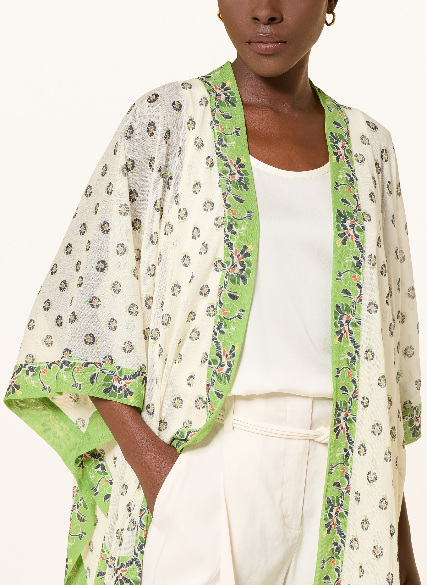 MARC CAIN Cape: 112 bright ecru