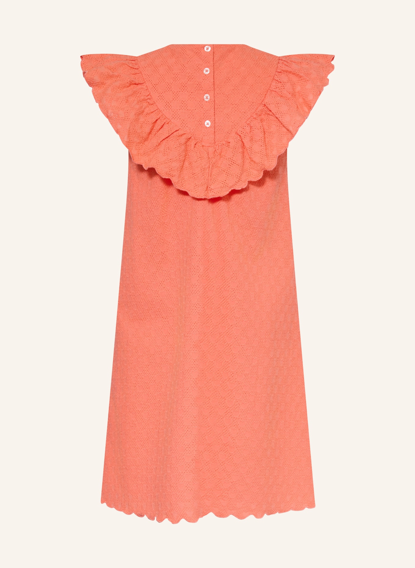 PETIT BATEAU Robe à volants: ROUGE CLAIR