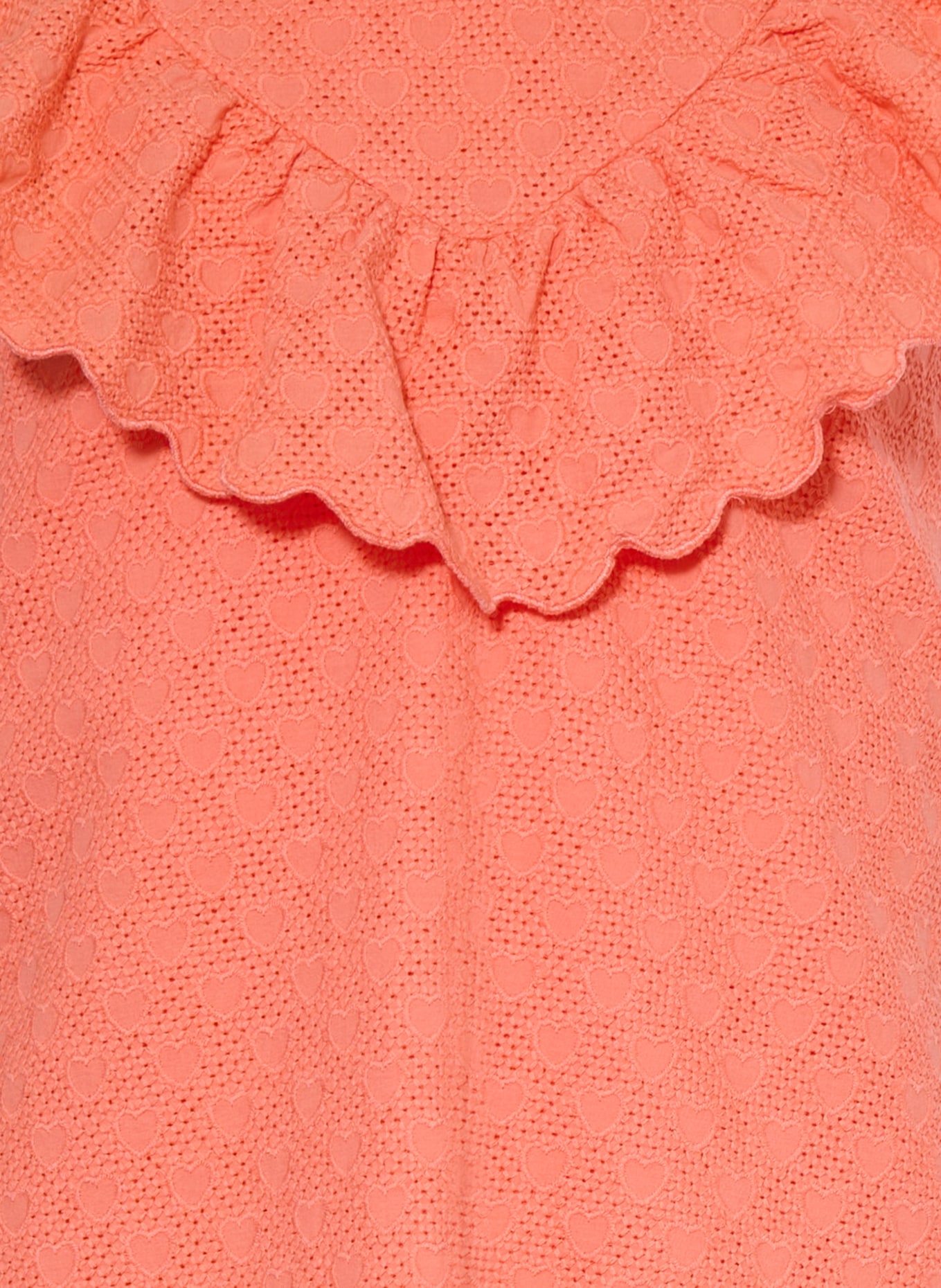 PETIT BATEAU Robe à volants: ROUGE CLAIR