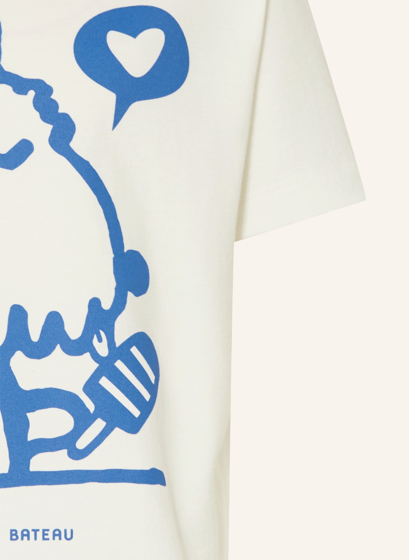 PETIT BATEAU T-shirt: CRÈME / BLEU