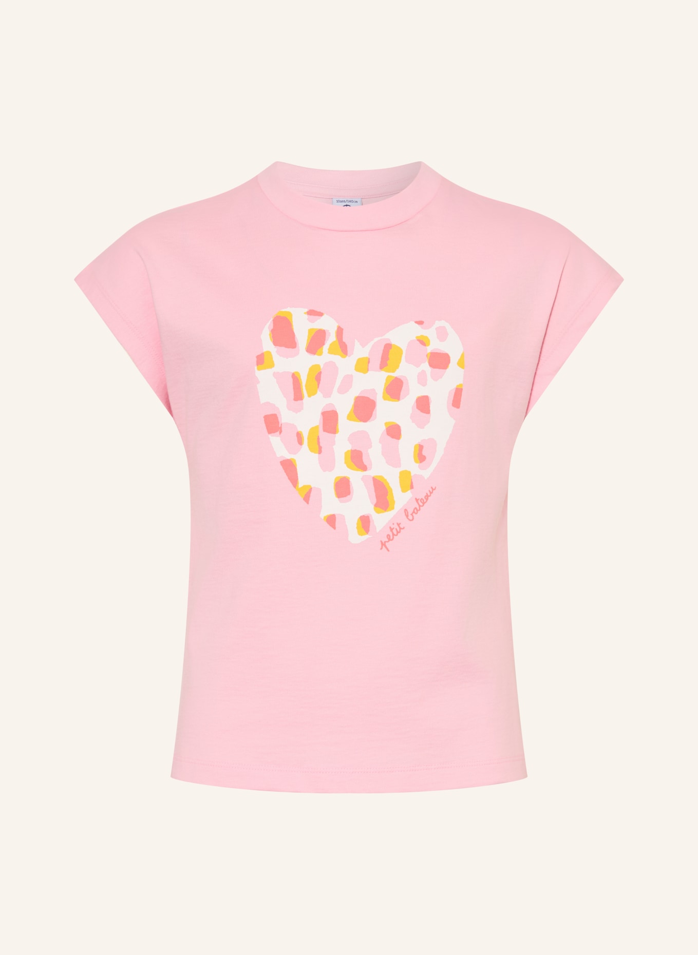 PETIT BATEAU T-shirt: ROZE / GEEL / WIT