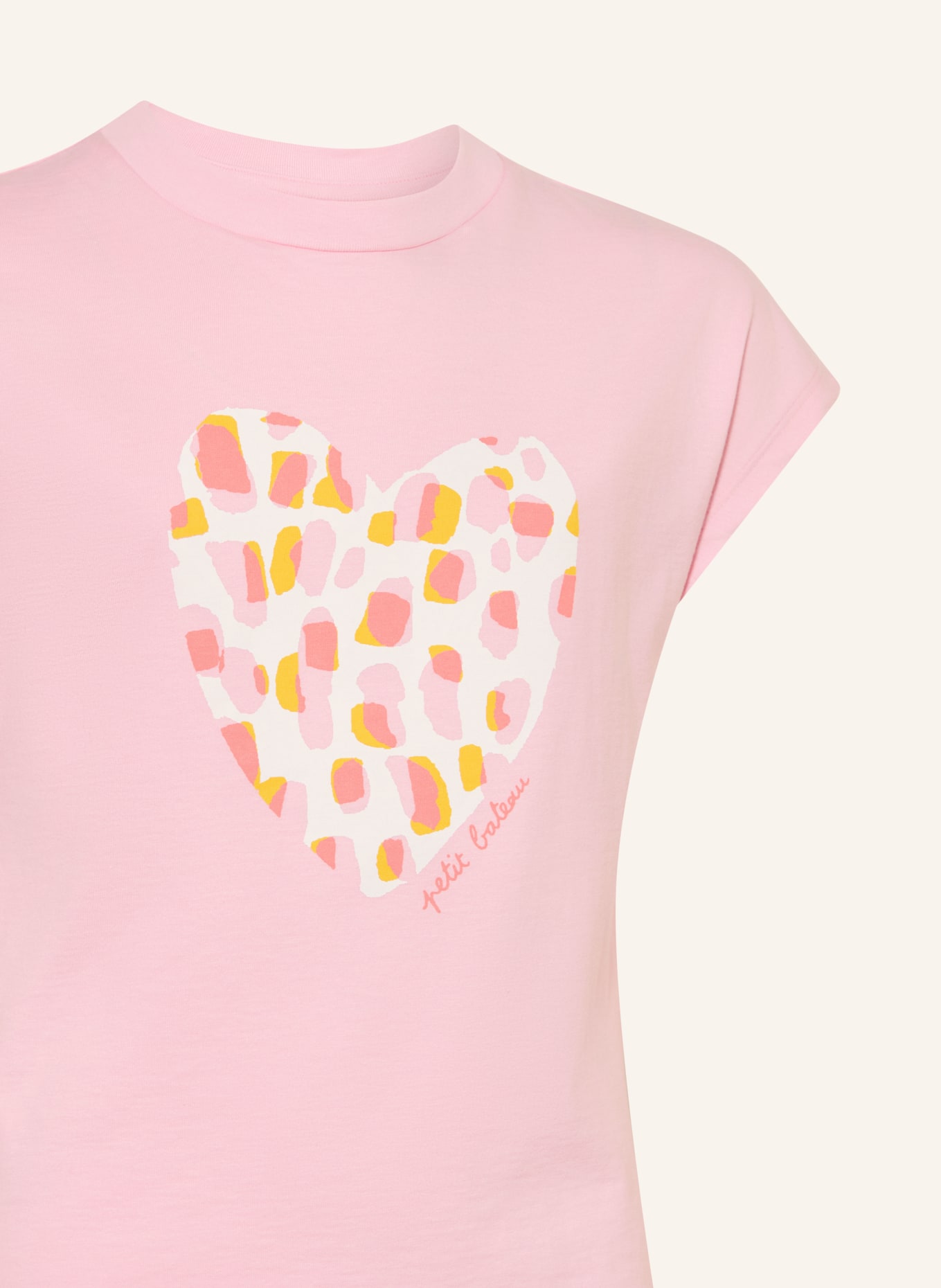 PETIT BATEAU T-shirt: ROZE / GEEL / WIT