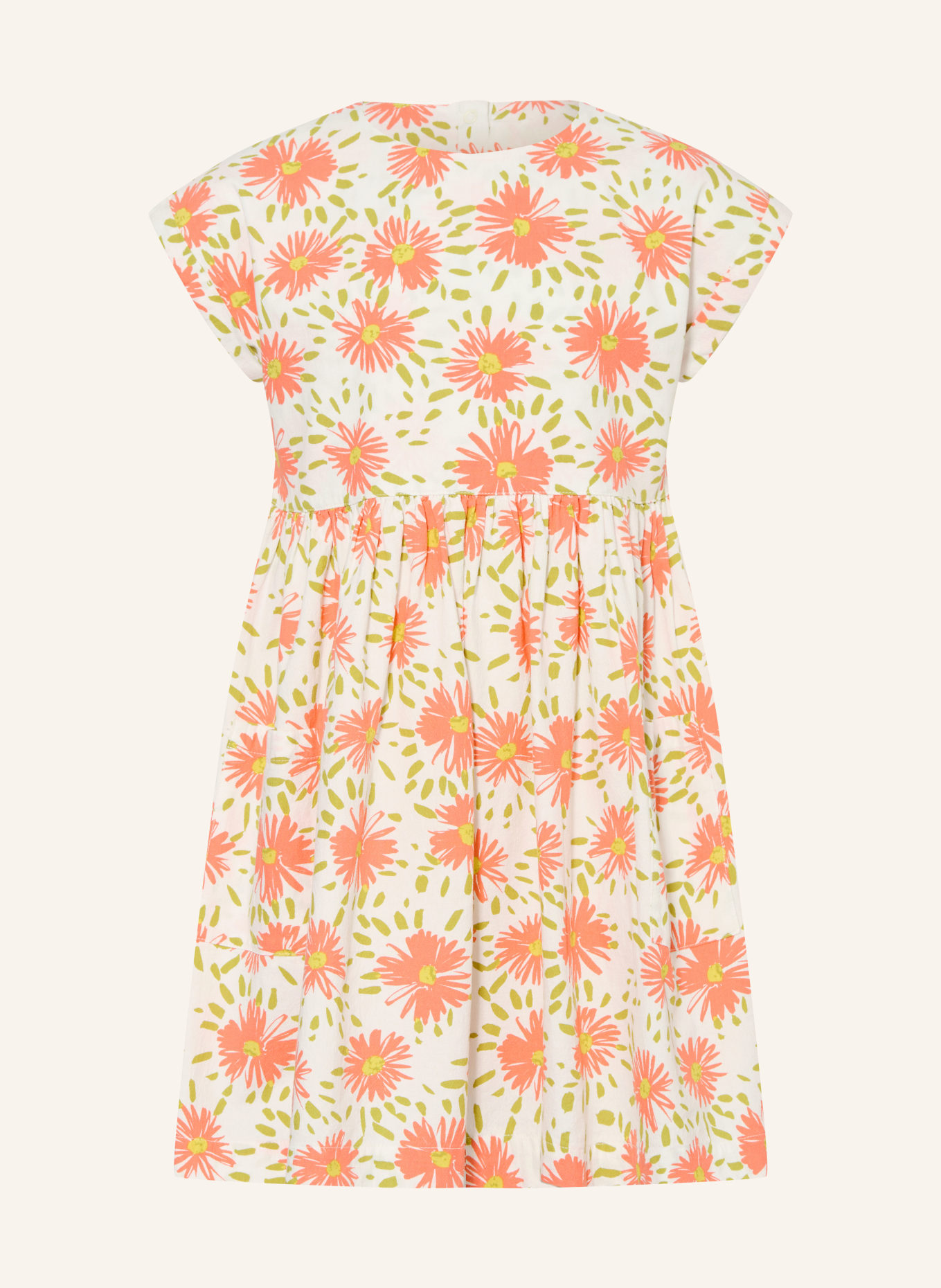 PETIT BATEAU Sukienka: JASNOCZERWONY / KREMOWY / OLIWKOWY