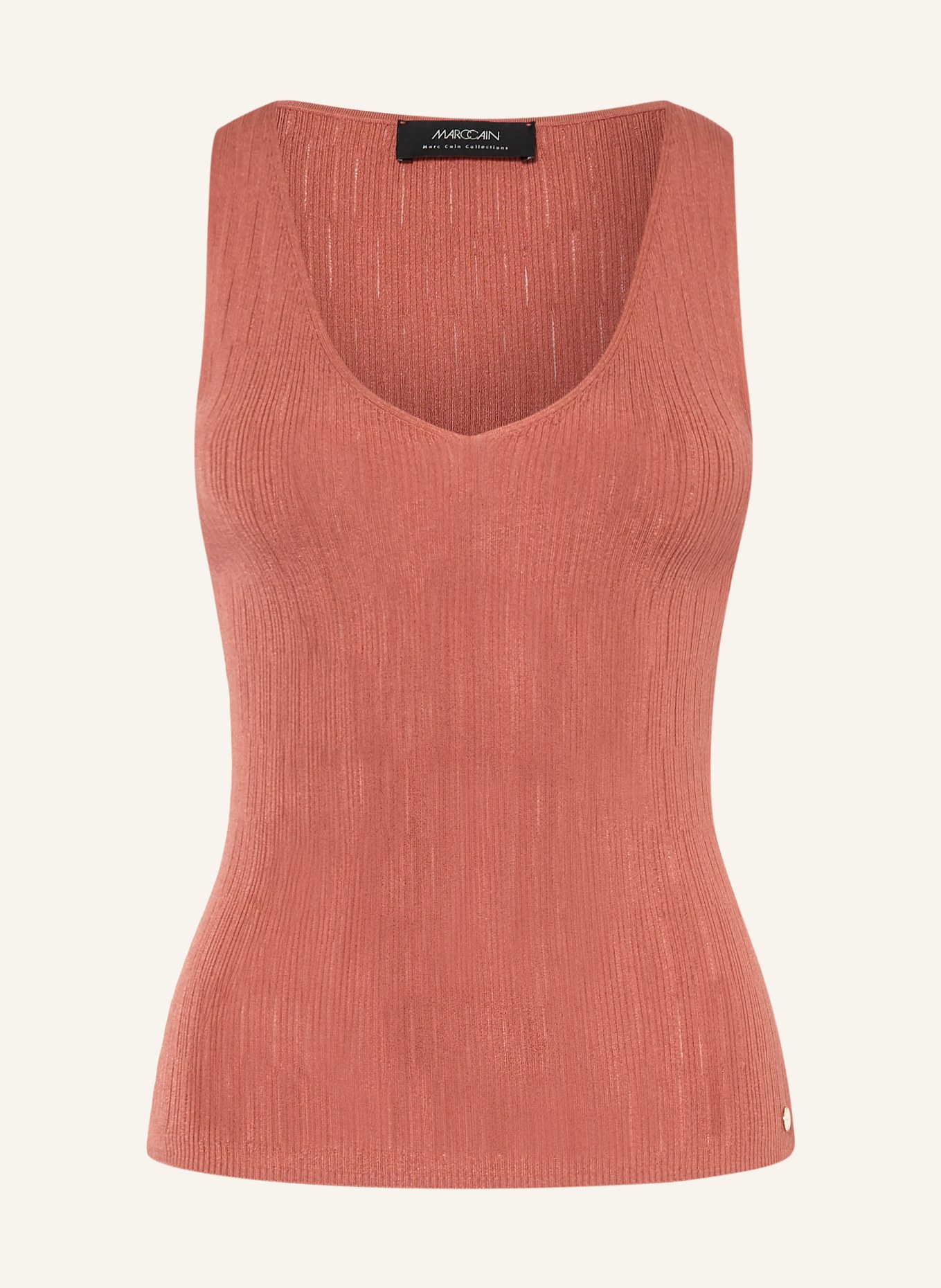 MARC CAIN Gebreide top: 488 etruscan red