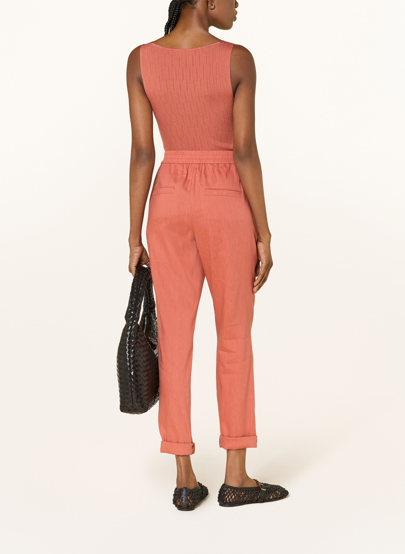 MARC CAIN Gebreide top: 488 etruscan red