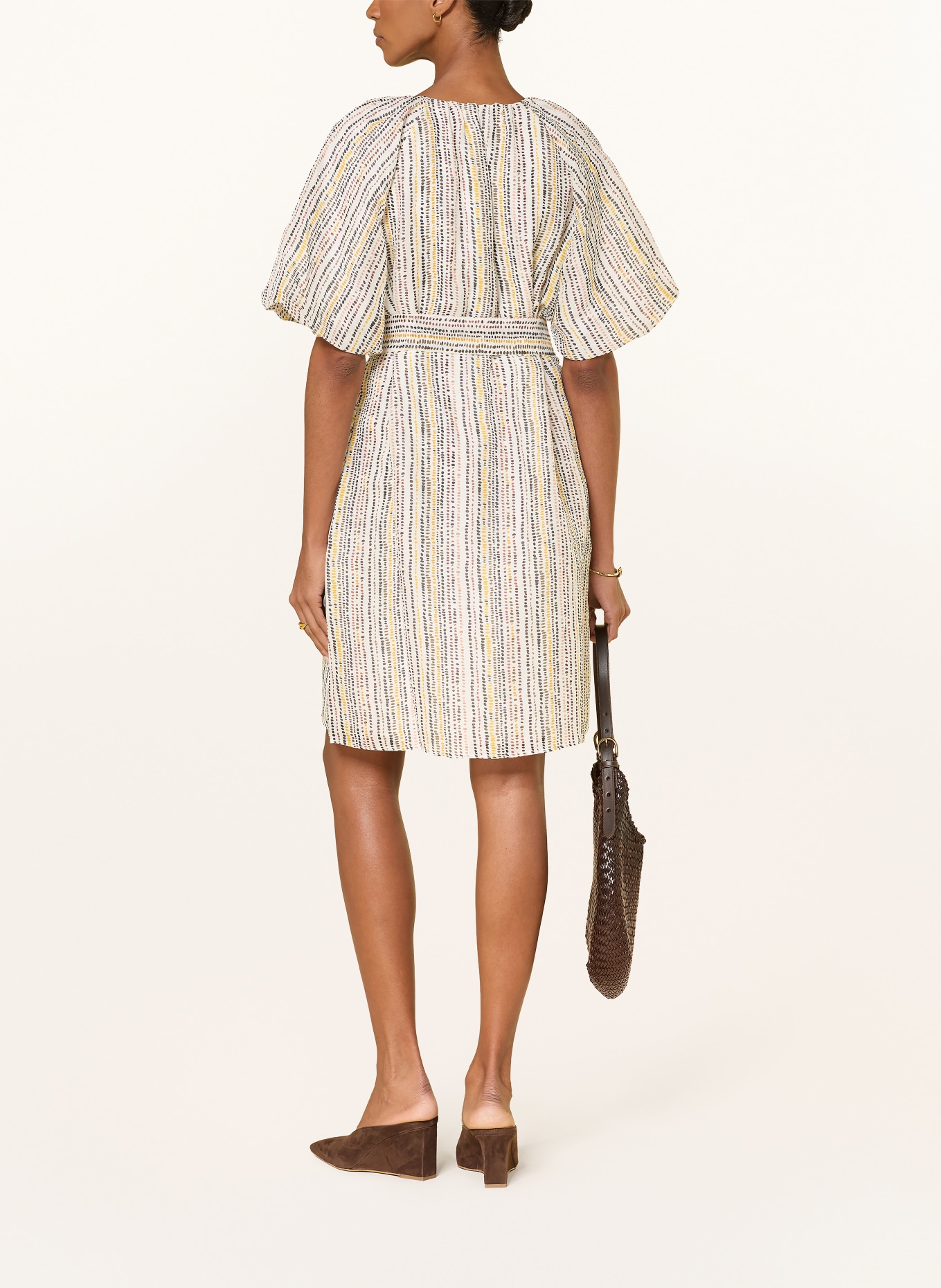 MARC CAIN Dress made of silk and linen: 488 etruscan red