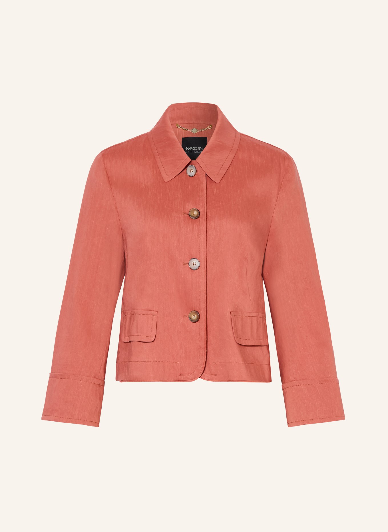 MARC CAIN Kastjas met linnen: 488 etruscan red