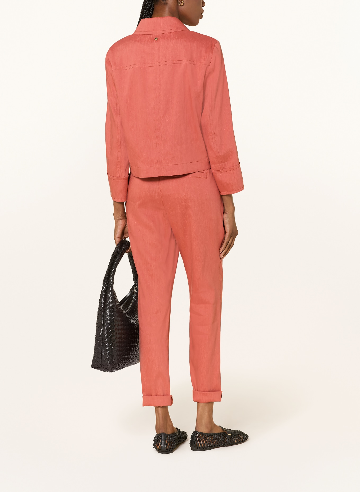 MARC CAIN Kastjas met linnen: 488 etruscan red