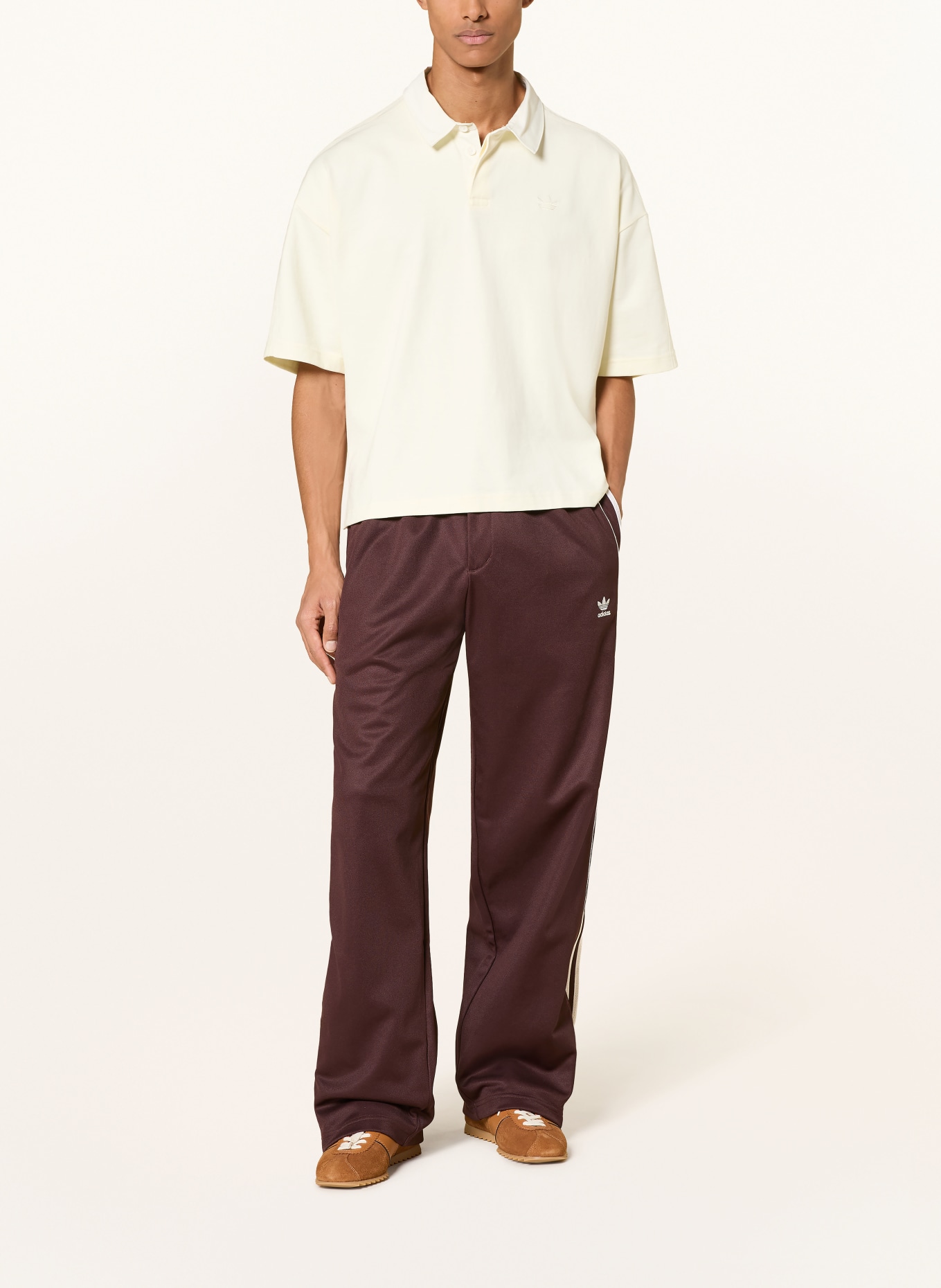 adidas Originals Track Pants WB TRACK PANT: DARK RED / ECRU