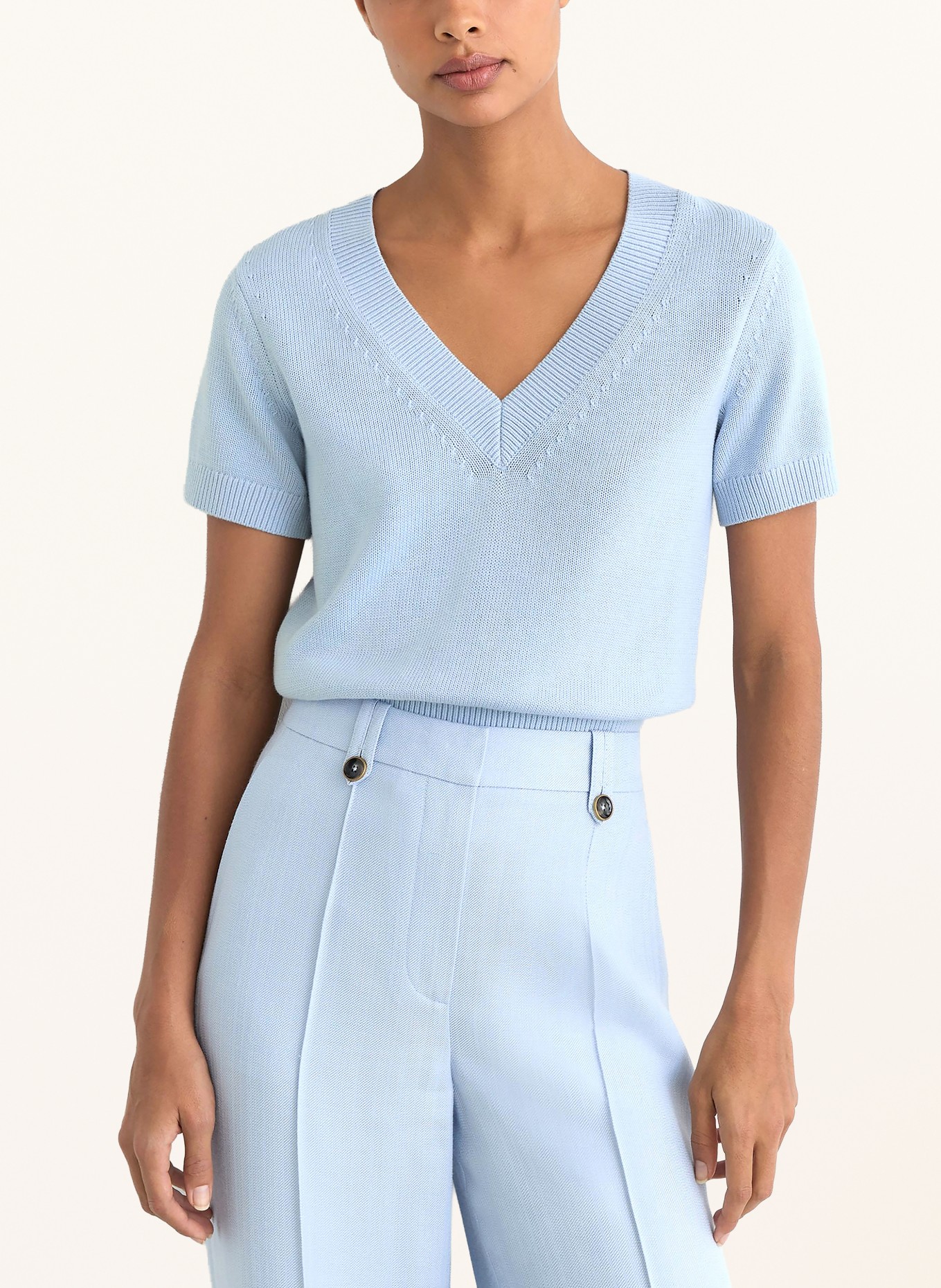 REISS Strickshirt VALERIE: HELLBLAU