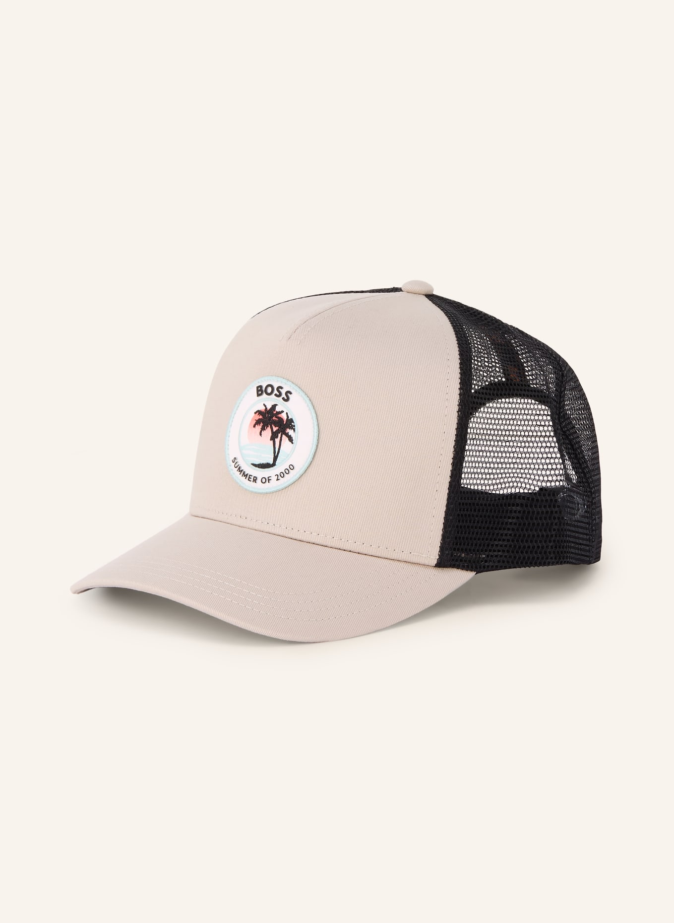 BOSS Cap ELLIOT: LIGHT GRAY / BLACK