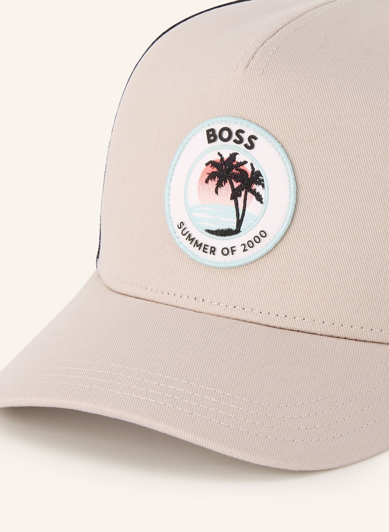 BOSS Cap ELLIOT: LIGHT GRAY / BLACK