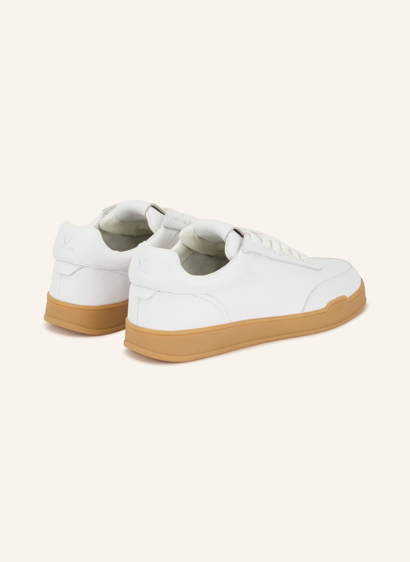 LLOYD PRIME Sneakers: WHITE / CAMEL